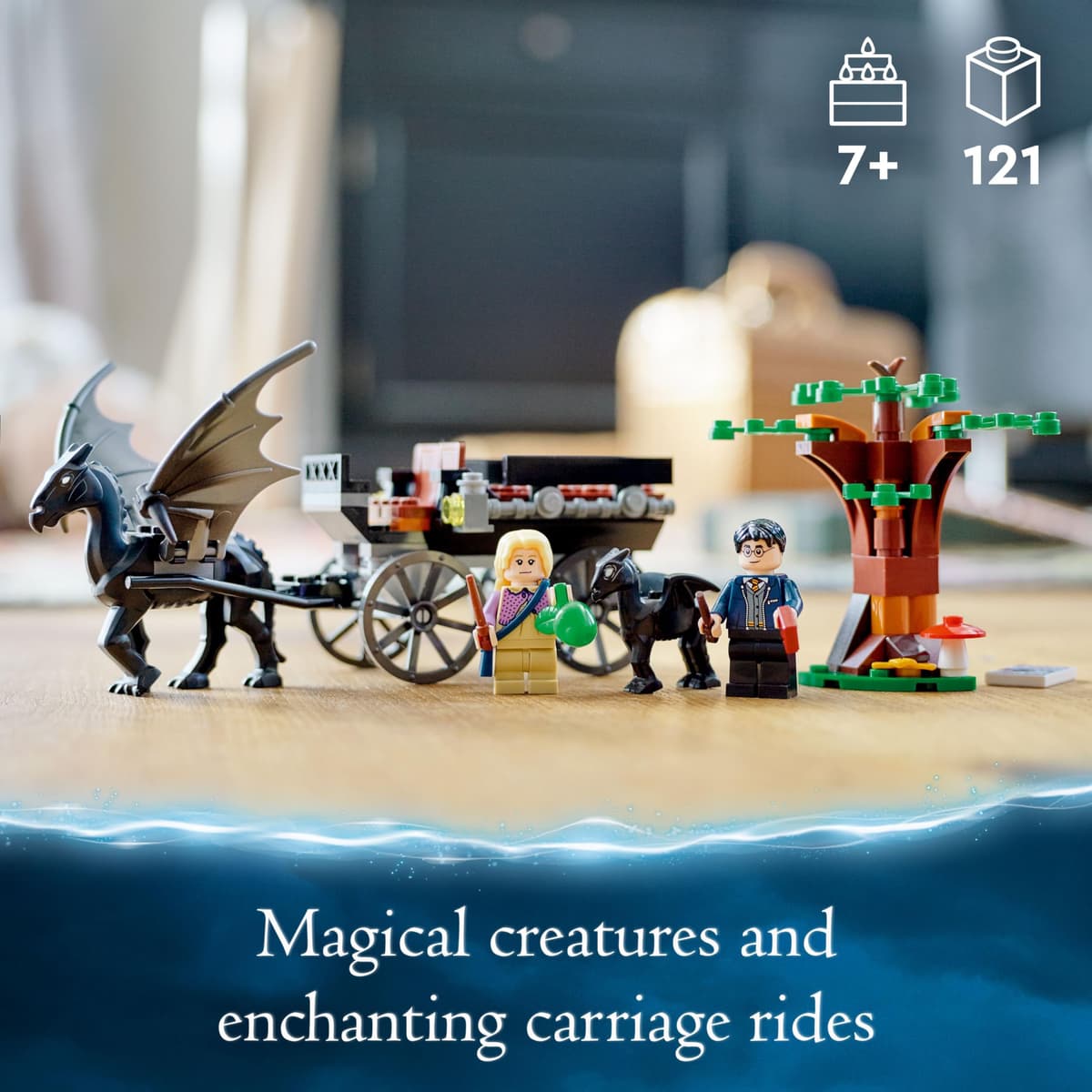 LEGO 76400 Harry Potter Carruaje y Thestrals de Hogwarts, Caballos de Juguete, Set de Construcción con Mini Figuras de La Orden del Fénix — view 2