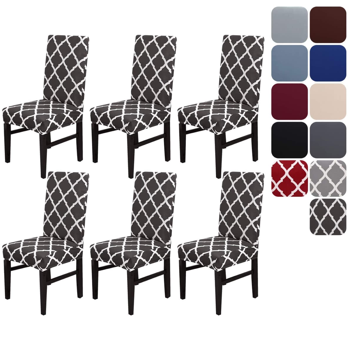 Dining Room Chair Covers Slipcovers Set of 4, Stretch Removable Washable Dining Chair Protector Decoration Cover Seat Slipcover for Hotel, Ceremony, Banquet, Kitchen, Restaurant, Home — view 52