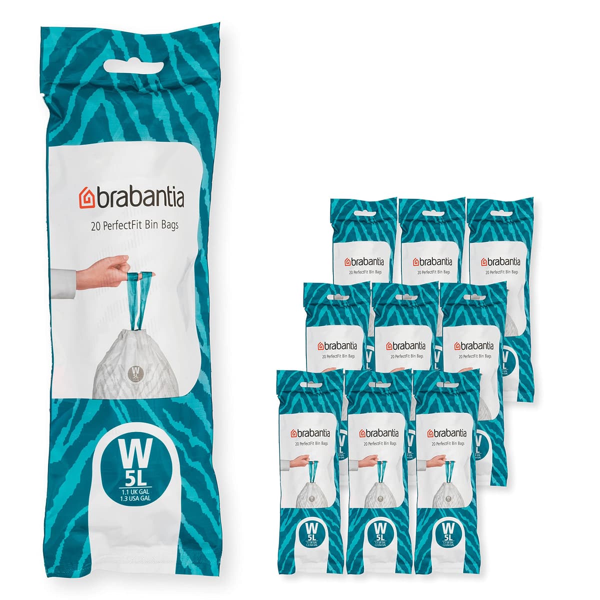 Brabantia Bolsas de Basura PerfectFit (Código L/40-45L) Extra Resistentes Bolsas con cinta de cierre (40 Bolsas) — view 19