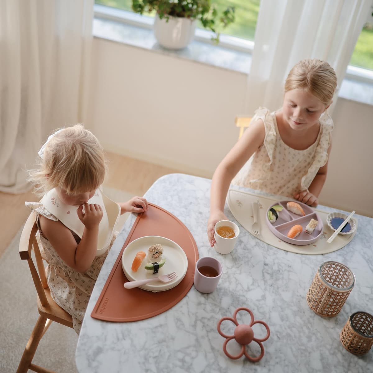 Mushie Classic Silicone Non-Slip Suction Plate for Babies & Toddlers | Food Grade Silicone | Dishwasher & Microwave Safe (Ivory) — view 3