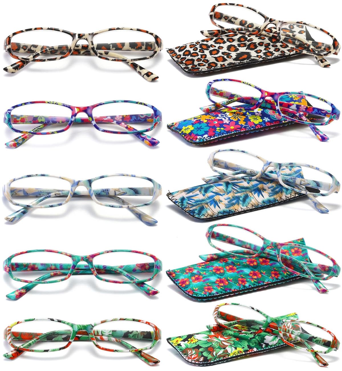 VEVESMUNDO Gafas de Lectura Mujer Hombre Compactas Portatiles Flores Anteojos Para Leer con Colores Bolsillo 1.0 1.25 1.5 1.75 2.0 2.25 2.5 2.75 3.0 3.5 4.0 — view 15