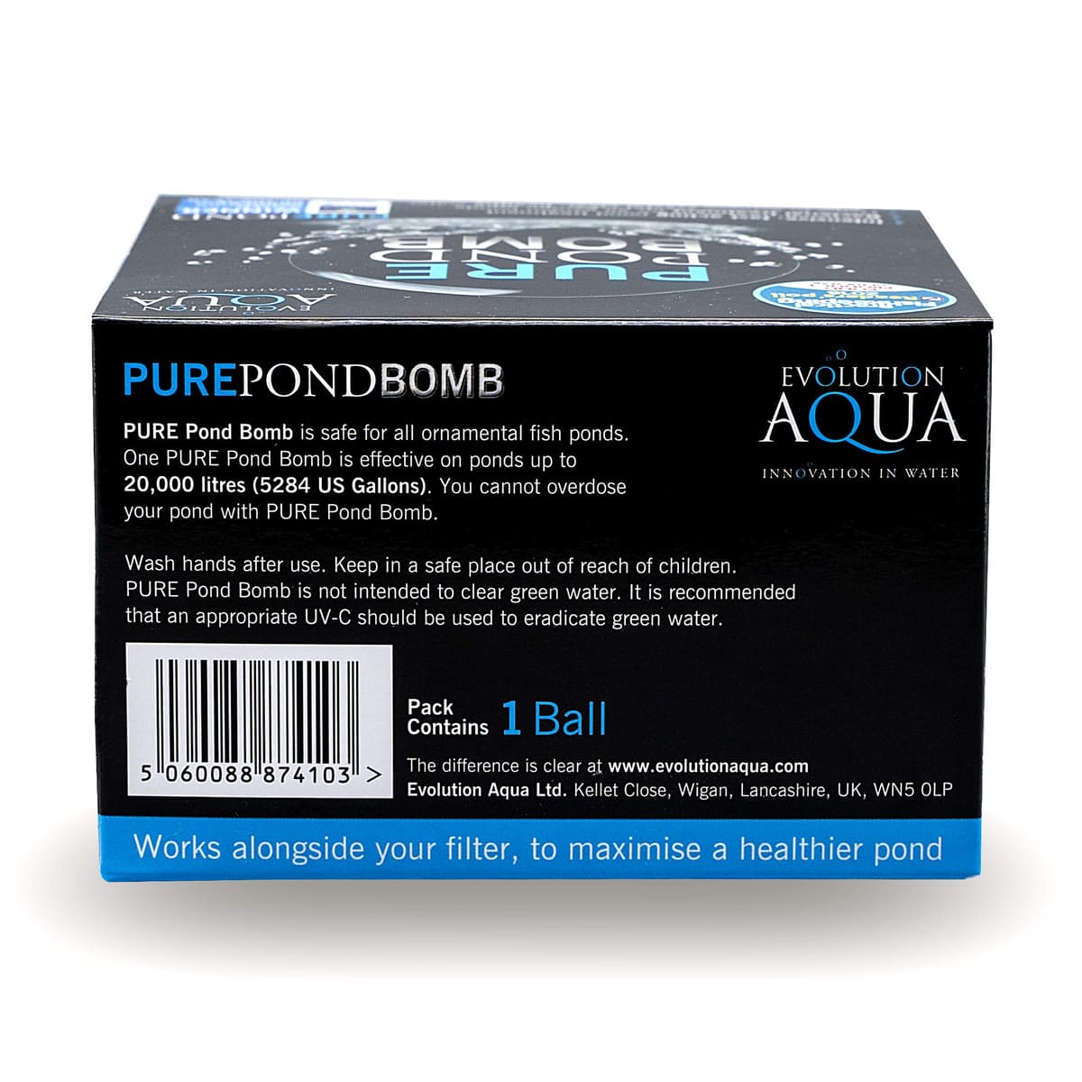 Evolution Aqua Pure Pond Bomb – for Crystal Clear Healthy Water, Treats up to 20,000 litres — view 6