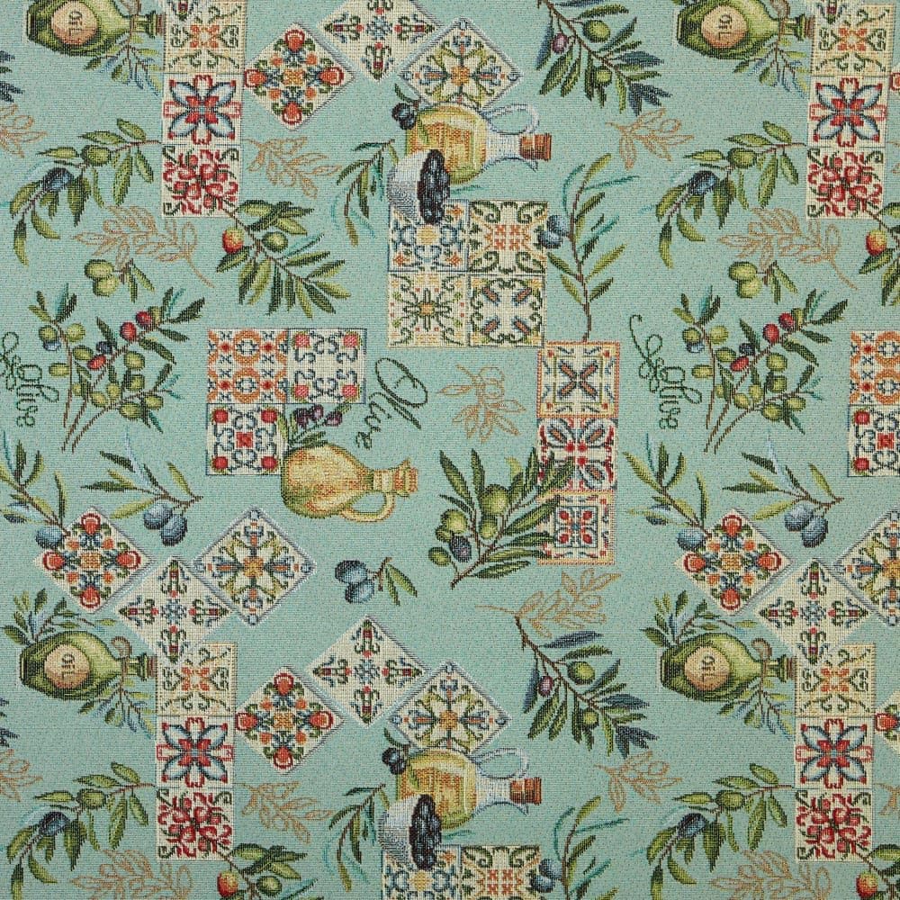 Kt KILOtela - Tela Tapicería, Jacquard Gobelino, Tapizar Sillas, Cojines, Cabecero, Sofá, Bolsos, Resistente al Desgaste, Costura, 100 cm Largo x 280 cm Ancho, Geométrico, Multicolor, 1 metro — view 78