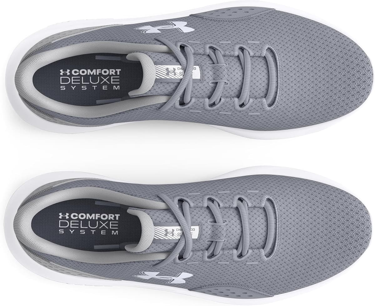 Under Armour UA Charged Surge 4 Men’s Running Shoe 6.5 UK Steel Mod Gray White — view 3