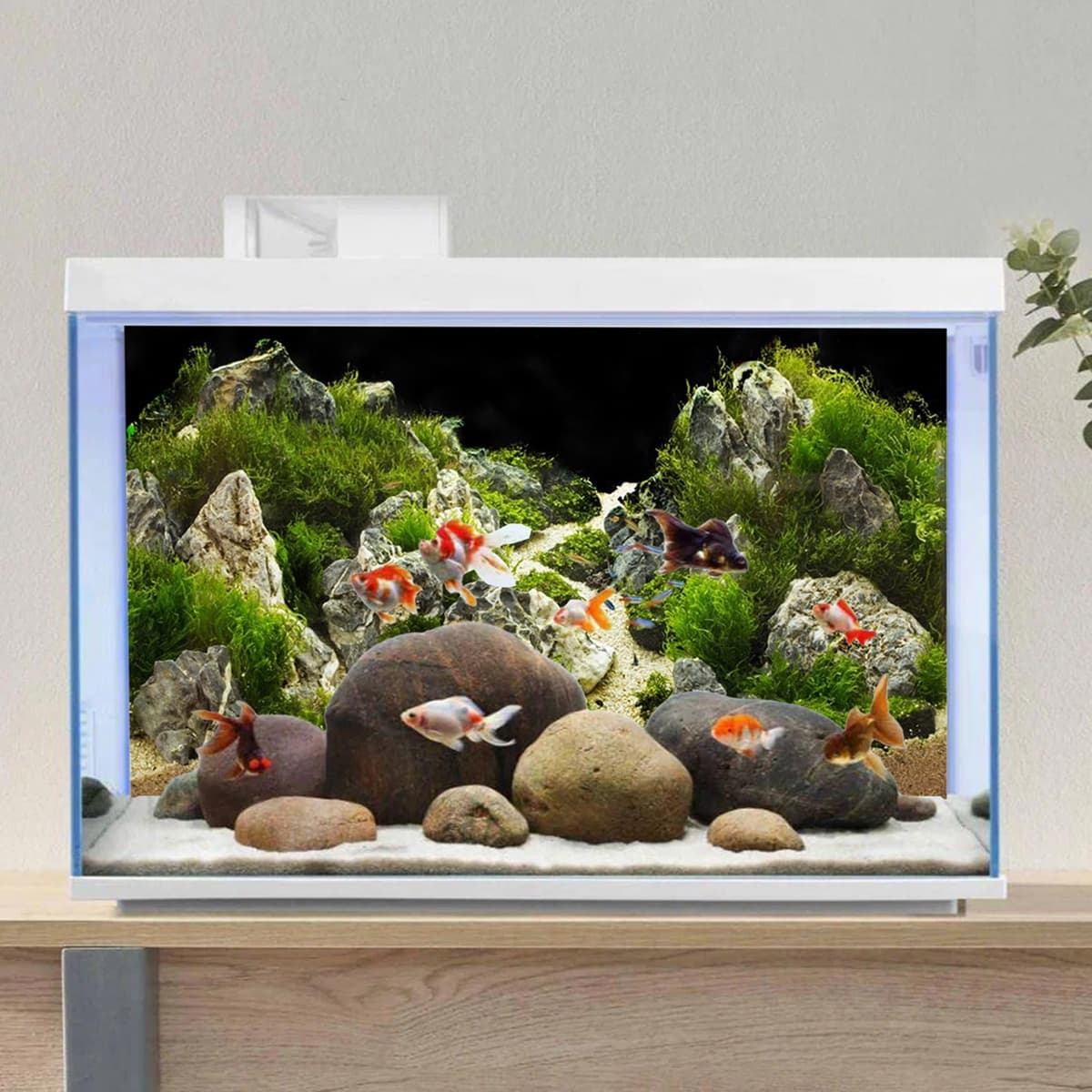 120x50cm Aquarium Background Rock 3D Rock Stones Grass Terrarium Background Decoration Reptile Tank Backgrounds — view 4