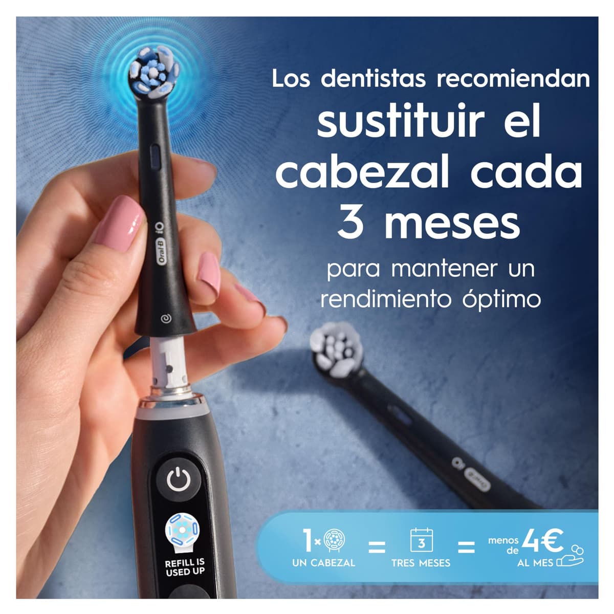 Oral-B Series iO Ultimate Clean Cabezales De Recambio Originales, Pack de 6 Recambios Negros Para Cepillos De Dientes Eléctricos Oral-B iO, Eliminación Profunda De La Placa Bacteriana — view 5
