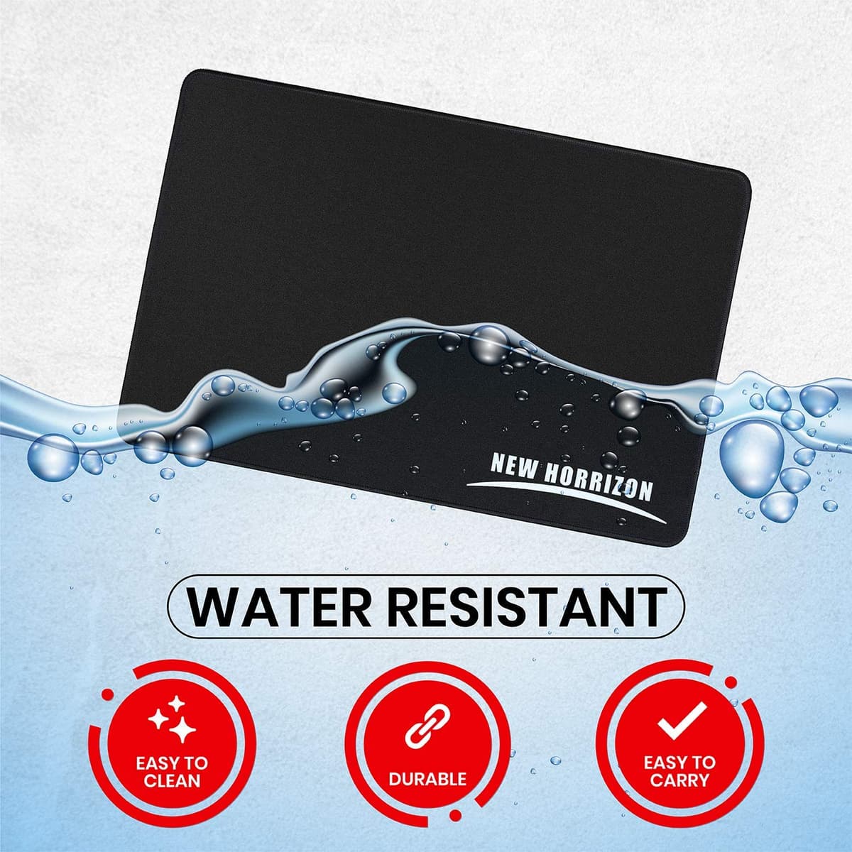 New Horrizon Mouse pad, Gaming mouse mat, large mouse pads. Mouse Mat Gaming 290x210x5mm Mice mat, Black mouse mats, Non slip Rubber base desk mat — view 4