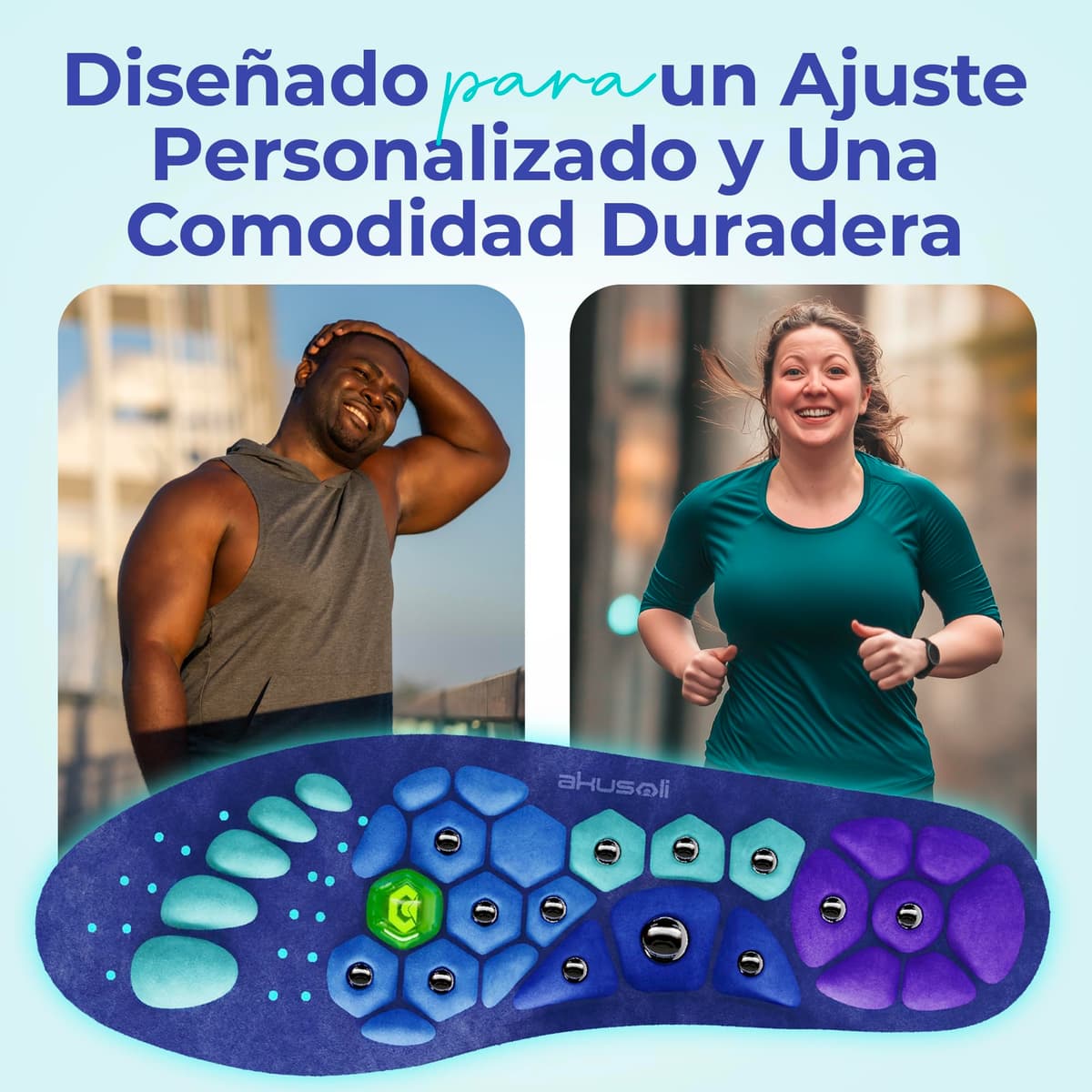 Akusoli Plantillas | Plantillas Akusoli Hombre Mujer, Gel Hombre Trabajo. Plantilla Pies Magnetic, Japonesas Soporte del Arco, Absorción de Impactos, Plantilla Cómoda EU42-47 — view 7