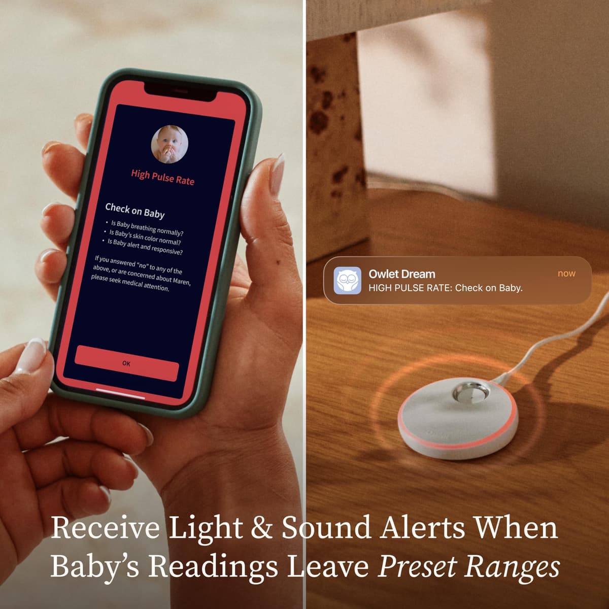 Owlet Dream Sock® - Smart Baby Monitor - Track Live Pulse (Heart) Rate, Oxygen in Infants | Bedtime Blue — view 4