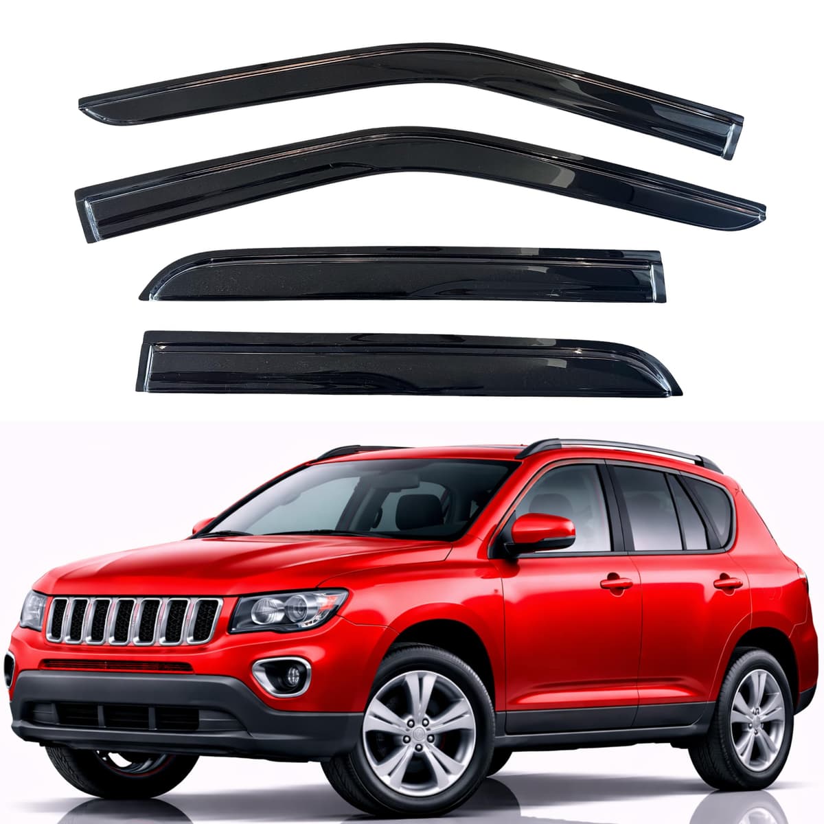 KPY Rain Guards Fit for 2006-2013 Lexus IS250 IS350, Out-Channel Window Visors Vent Wind Deflectors 4PC, Car Accessories for 06-13 Lexus is Series — view 314