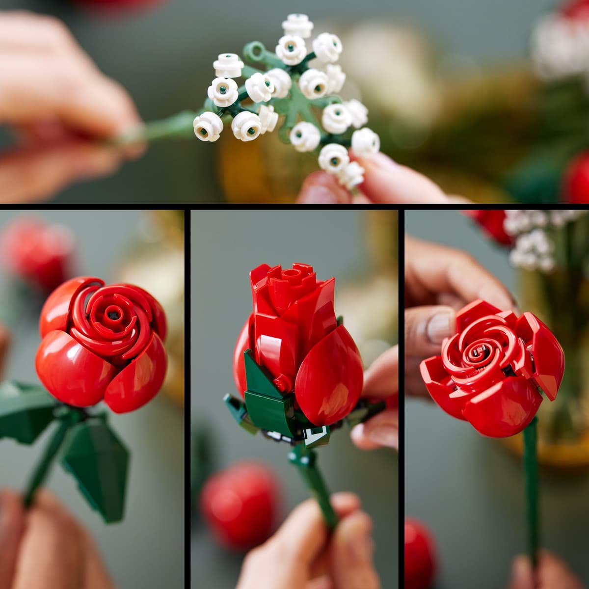 LEGO Botanicals Ramo de Rosas Rojas - Flores Artificiales para Decoración del Hogar - Regalo para Mujeres por el Día de la Madre - Maquetas para Construir para Adultos 10328 — view 5