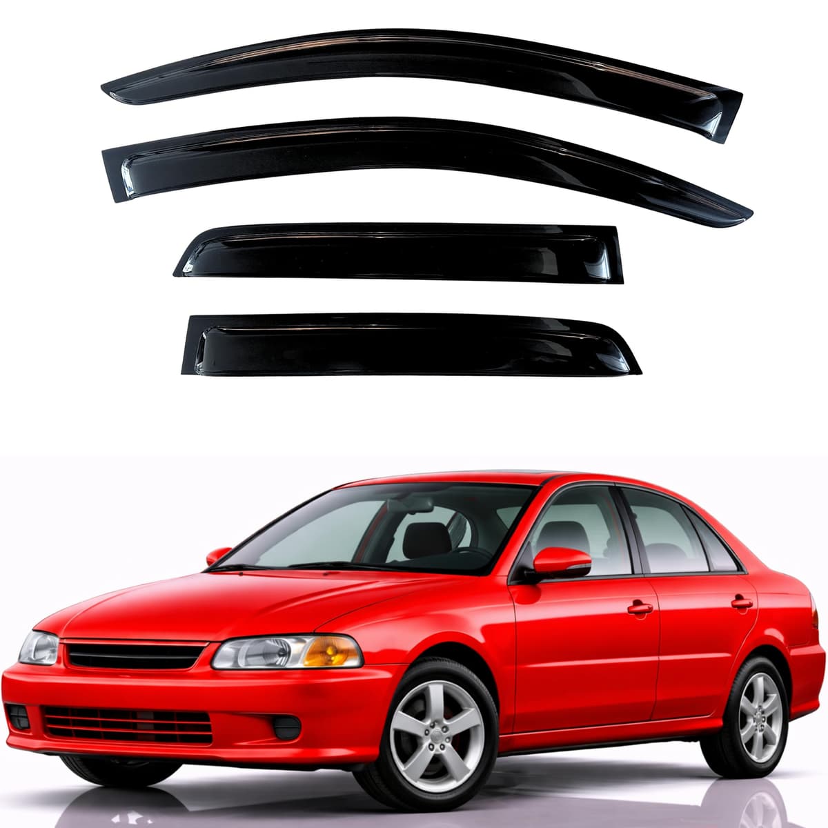 KPY Rain Guards Fit for 2006-2013 Lexus IS250 IS350, Out-Channel Window Visors Vent Wind Deflectors 4PC, Car Accessories for 06-13 Lexus is Series — view 203