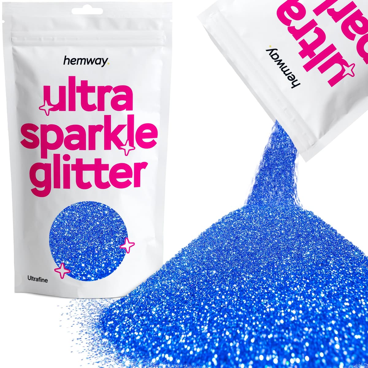 Hemway Ultra Sparkle Glitter Baby Pink Iridescent 100g Fine | Glitter for Arts & Craft, Makeup, Nail Art, Crafting, Card Making, Sparkle Decoration — view 155