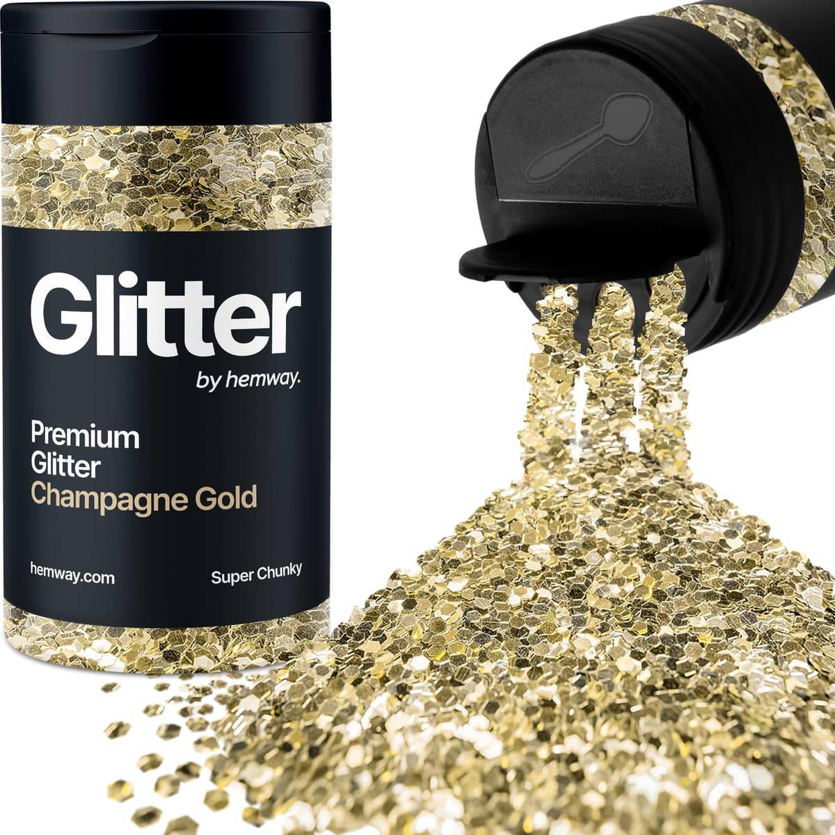Light Rose Gold Glitter Shaker, 130g Ultrafine Glitter, Crafts 1/128" Metallic Flake Light Rose Gold Sequins, Resin & Epoxy Crafts, Decorating, Halloween, Christmas Nail, Face, Hemway — view 162