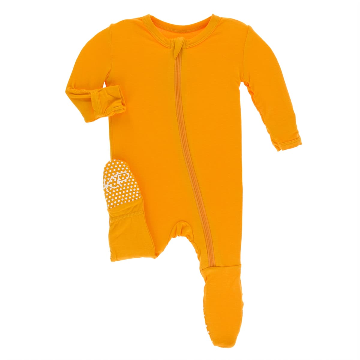 KicKee Pants Little Girls Basic Footie with Zipper - Lotus, 6-9 Months — view 28