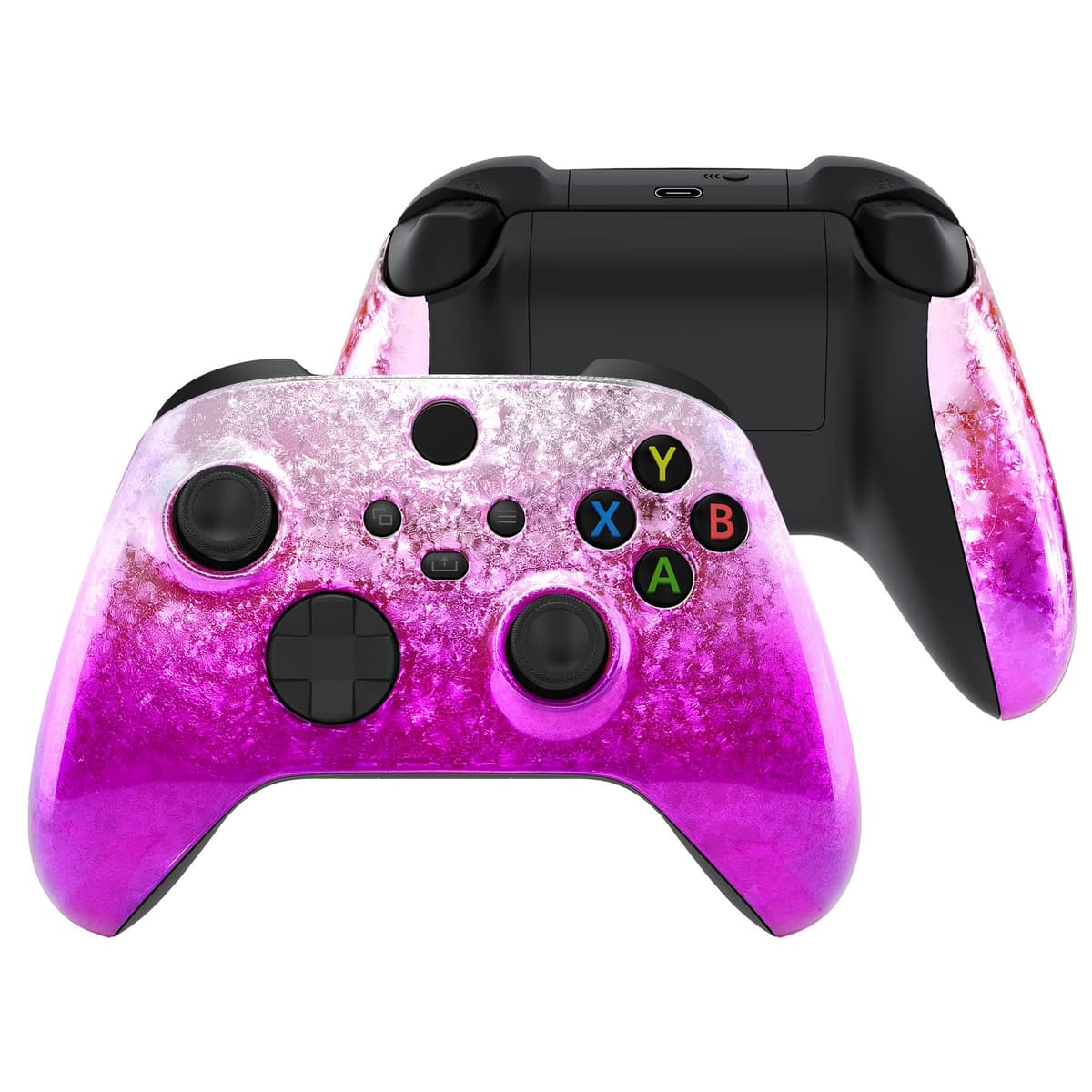 eXtremeRate Carcasa Delantera y Grip para Xbox Series X/S Mando - Cubierta Frontal Protectora de Agarre Empuñadura para Xbox Series S X Controlador - No Incluye Mando (Naranja) — view 12