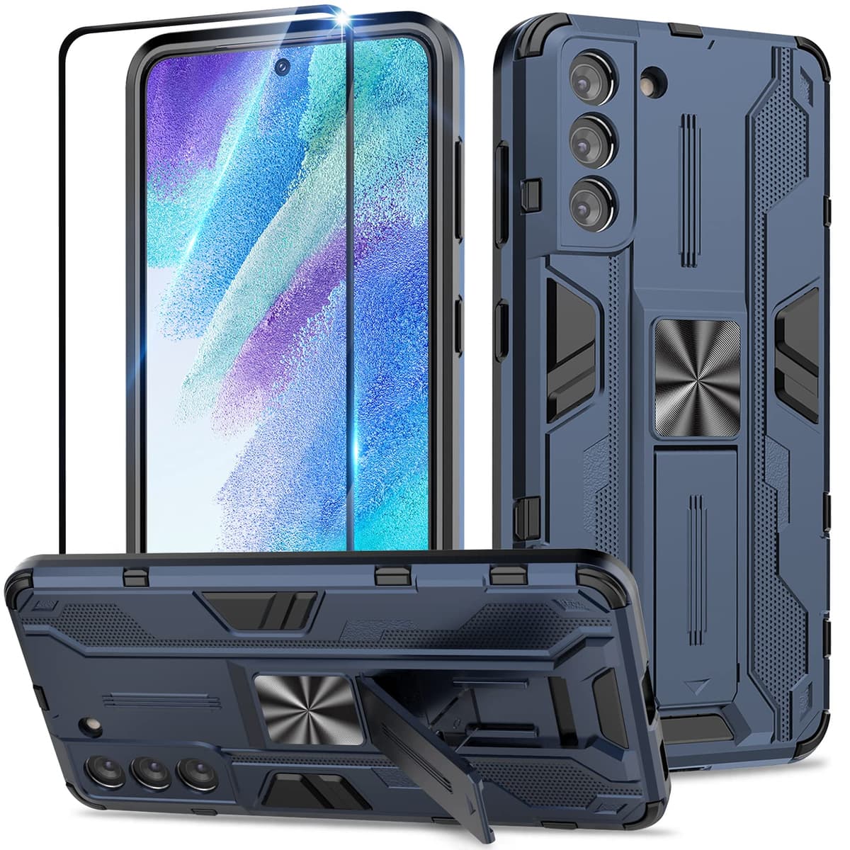 Funda para CMF Phone 2 Pro, Carcasa Antigolpes con Soporte anular metálico, Case Protectora de Grado Militar, Negro — view 1622