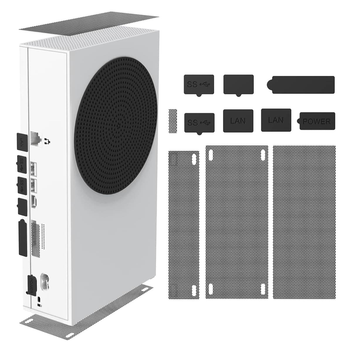 GOWENIC Series S Dust Filter Set, Dust Filter, Silicone Dust Plugs, Dust Cover, Heat Dissipation, Dustproof and Dirtproof, Dust Filter for Series S, Accessories