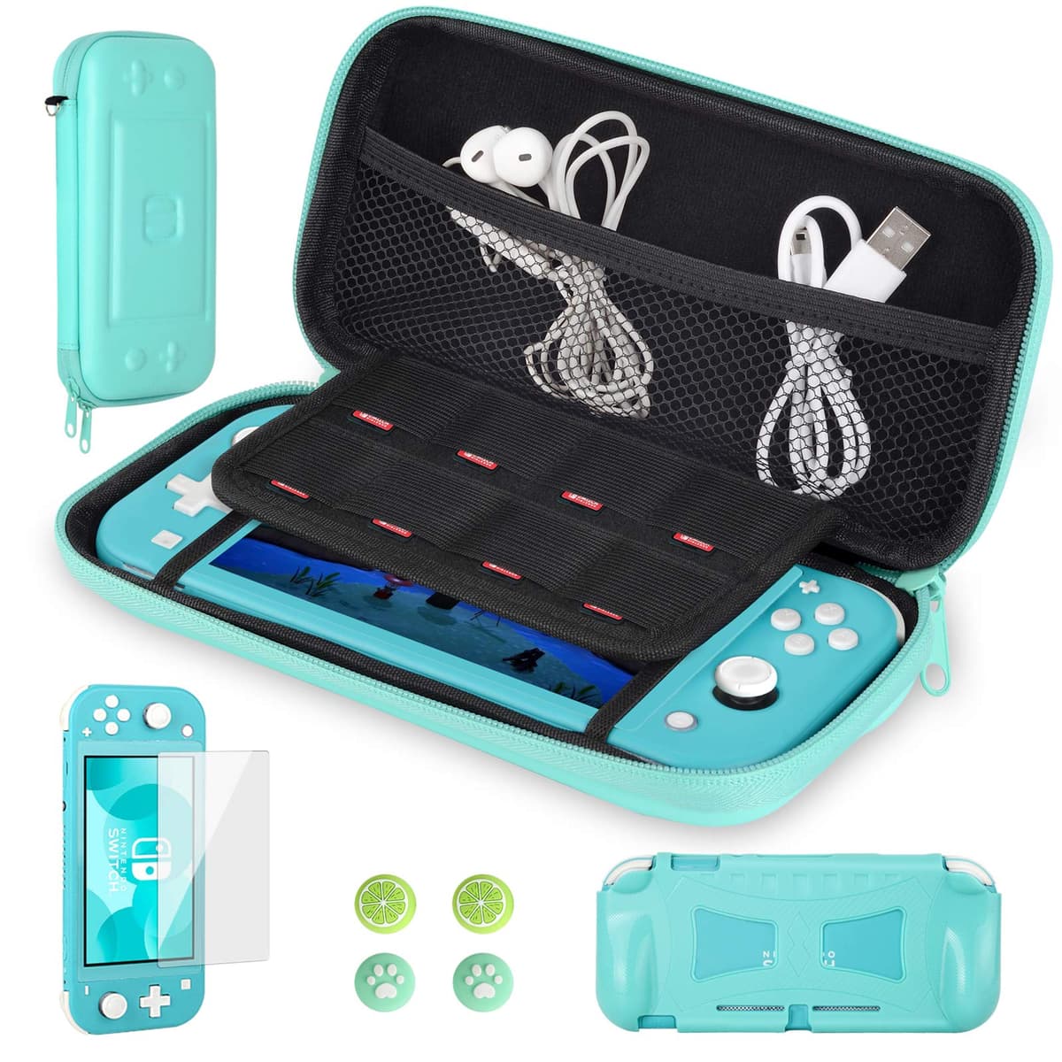 CoBak Funda Nintendo Switch 2 (2025) - Set 3en1: 2 Protectores Vidrio + 2 Gomas Palancas + Funda Rígida Portátil, Negro — view 13