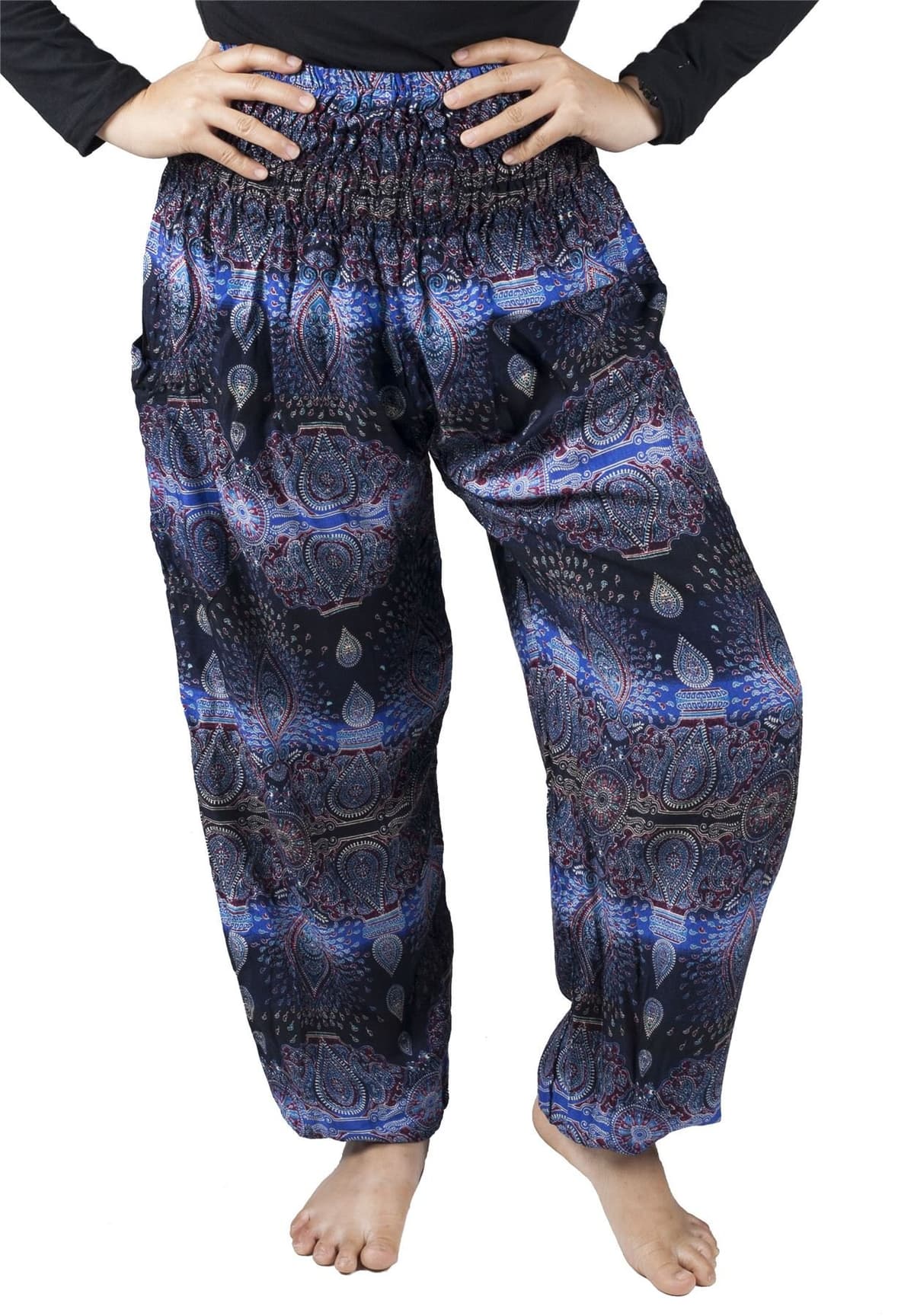 Lofbaz Harem Pants for Women Yoga Boho Hippie Clothing Womens Palazzo Bohemian Pajama Trousers Beach Indian Gypsy Genie Clothes — view 30
