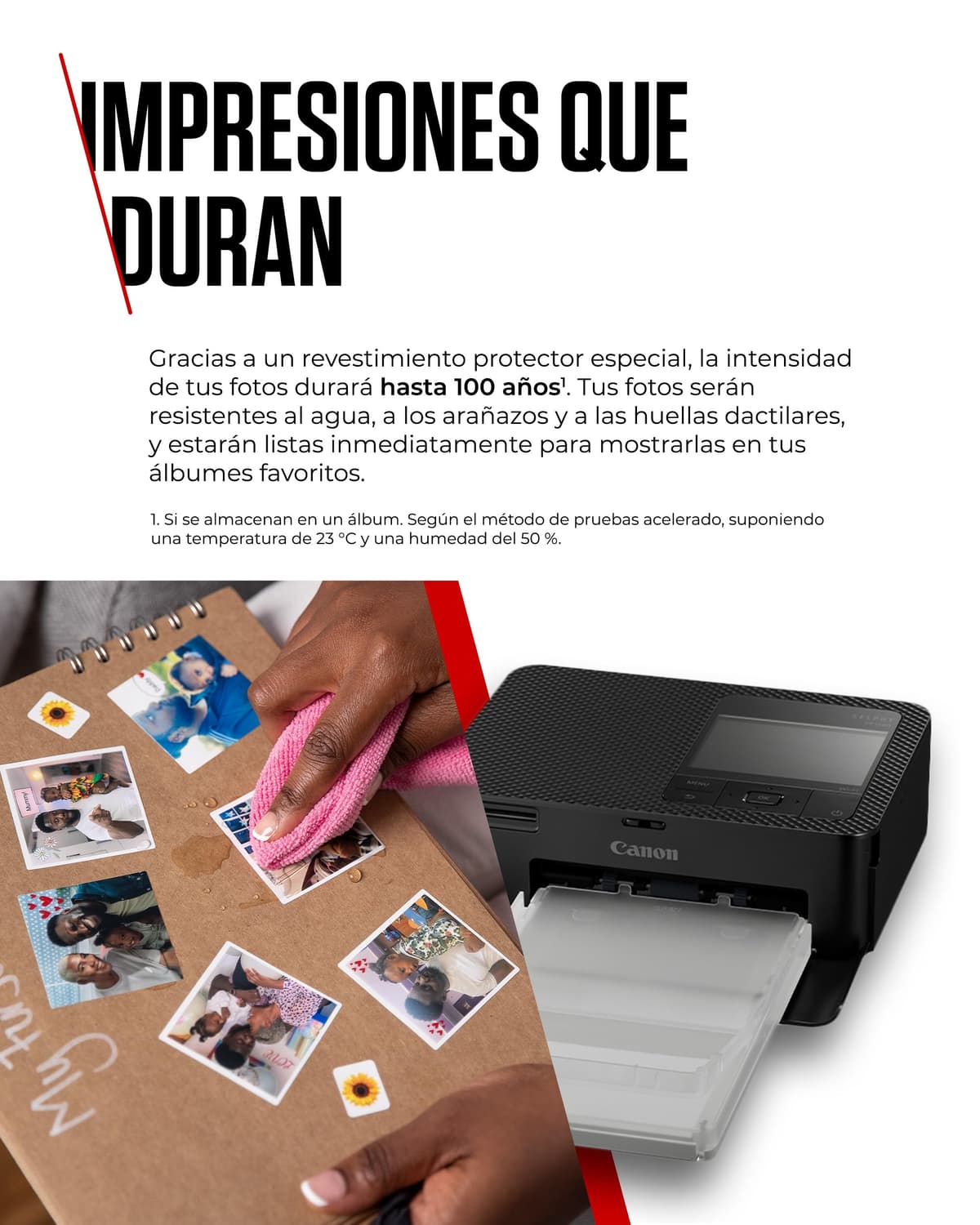 Canon Kit de Papel para Impresora fotográfica portátil SELPHY CP1500, Blanco - Impresora Bluetooth inalámbrica con Accesorios - Compacta y Ligera - con 54 Hojas de Papel 4x6 — view 4