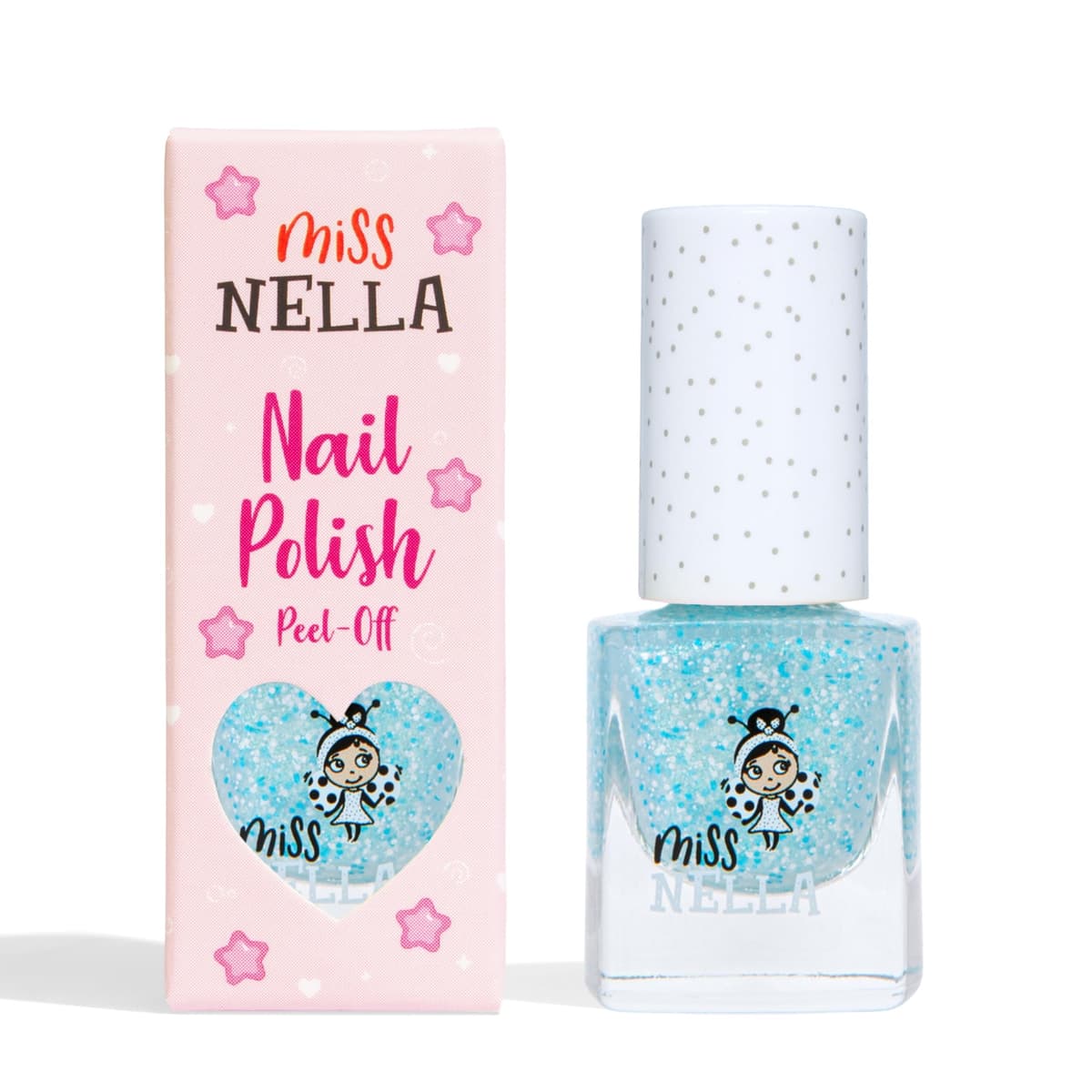 Miss Nella BLUEBERRY SMOOTHIE- Esmalte de uñas especial morada con brillantina para niños, con fórmula despegable, a base de agua y sin olor — view 9