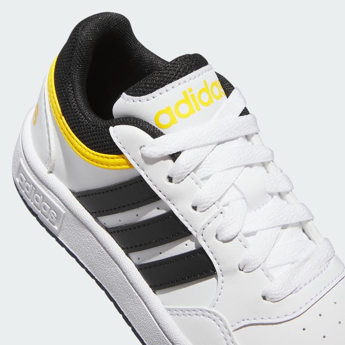 adidas Hoops Shoes 1 UK Cloud White Core Black Bold Gold — view 3