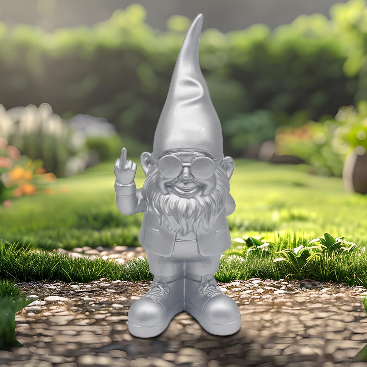 Lesser & Pavey Gnomes Home Decor Figurines & Ornaments For Home & Office | Decorative Home Accessories Statues For Indoor & Outdoor | Lovely Gifts for Women & Men Peace Hands Pink 20 Cm — view 17