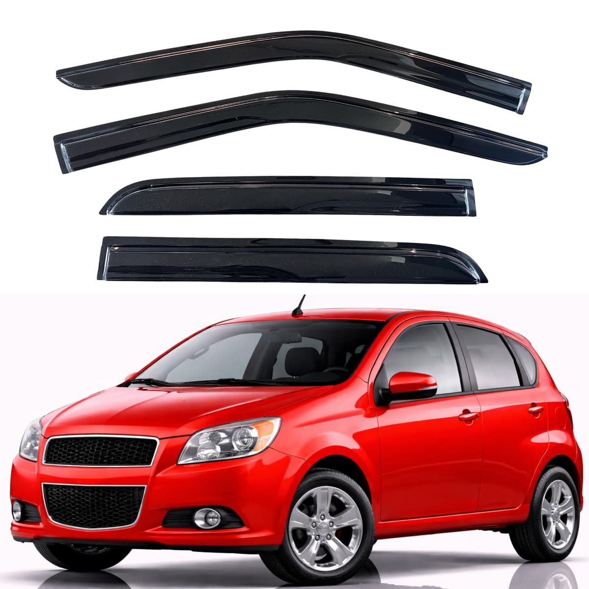 KPY Rain Guards Fit for 2006-2013 Lexus IS250 IS350, Out-Channel Window Visors Vent Wind Deflectors 4PC, Car Accessories for 06-13 Lexus is Series — view 52