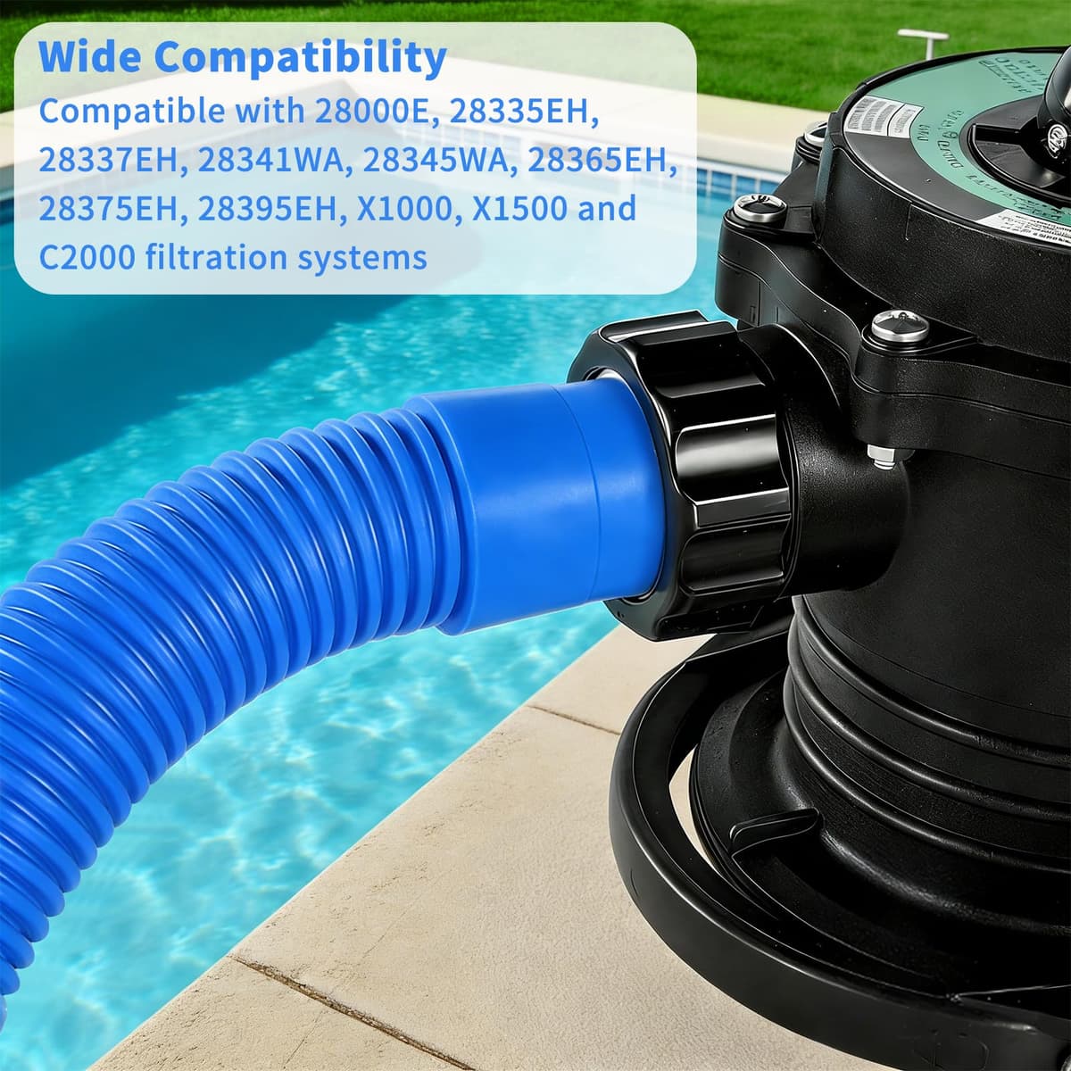 Manguera Piscina 38mm Depuradora, Manguera de Piscina de 38 mm, 1 Metro Tubos Depuradora Piscina, Manguera de Bomba para Piscinas, Tubo Limpiafondos Piscina, Tubo Limpiafondos Bombas de Filtro — view 5