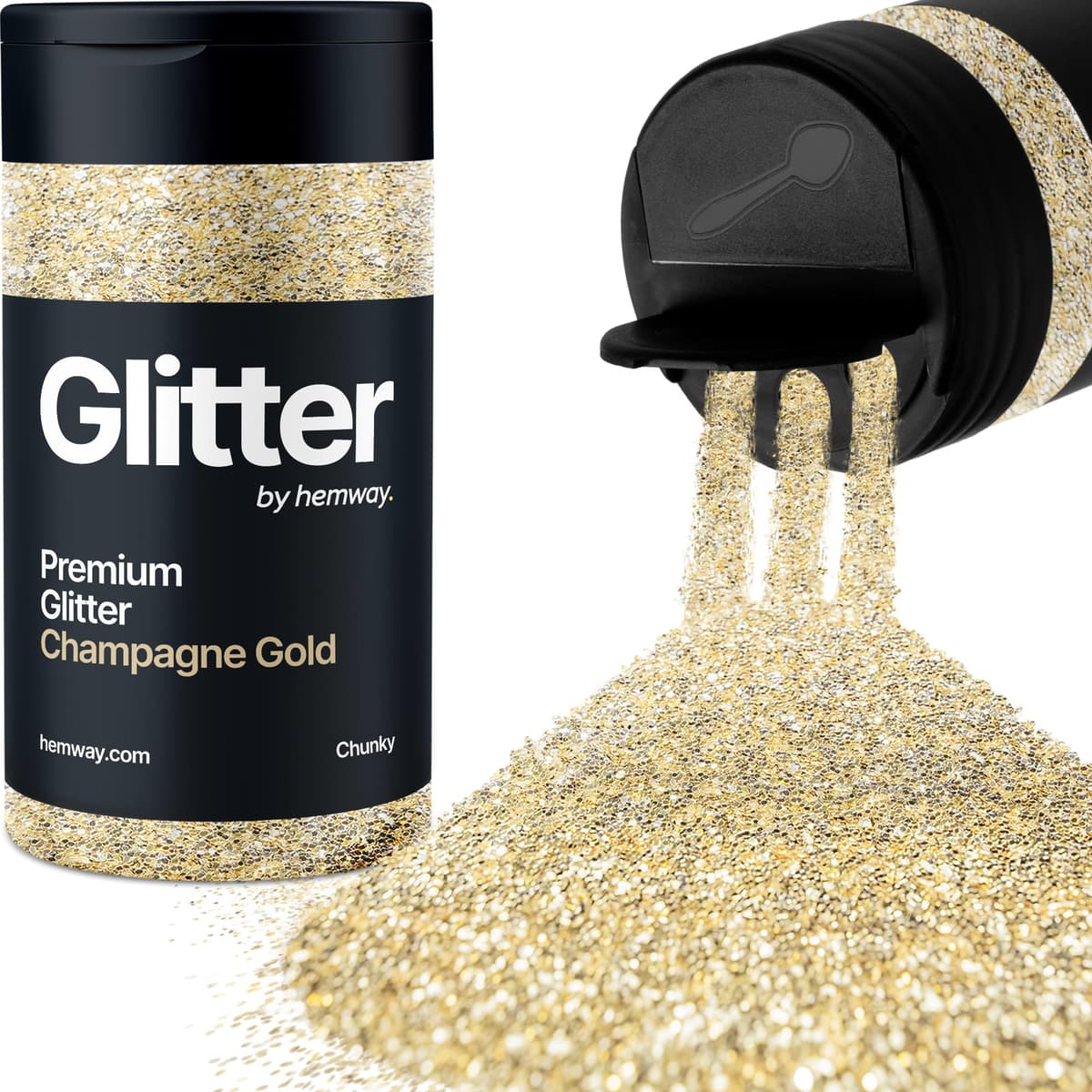 Light Rose Gold Glitter Shaker, 130g Ultrafine Glitter, Crafts 1/128" Metallic Flake Light Rose Gold Sequins, Resin & Epoxy Crafts, Decorating, Halloween, Christmas Nail, Face, Hemway — view 242