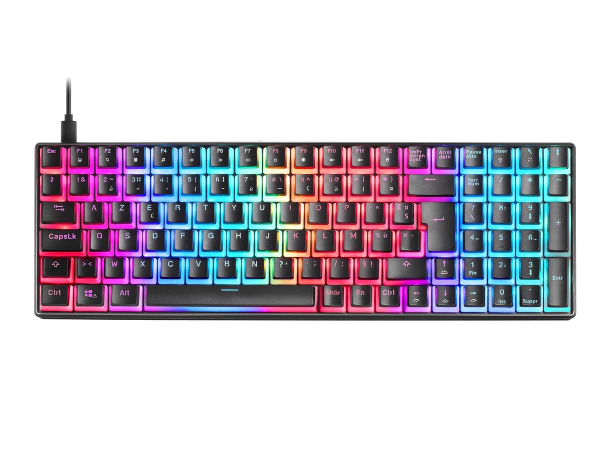 Mars Gaming MKPRO, US, Teclado Mecánico Gaming Completo, RGB Chroma, Switches Hot-Swap Mecánicos, Antighosting, Rueda de Control, Software, Multiplataforma, Switch Silent, Blanco — view 21