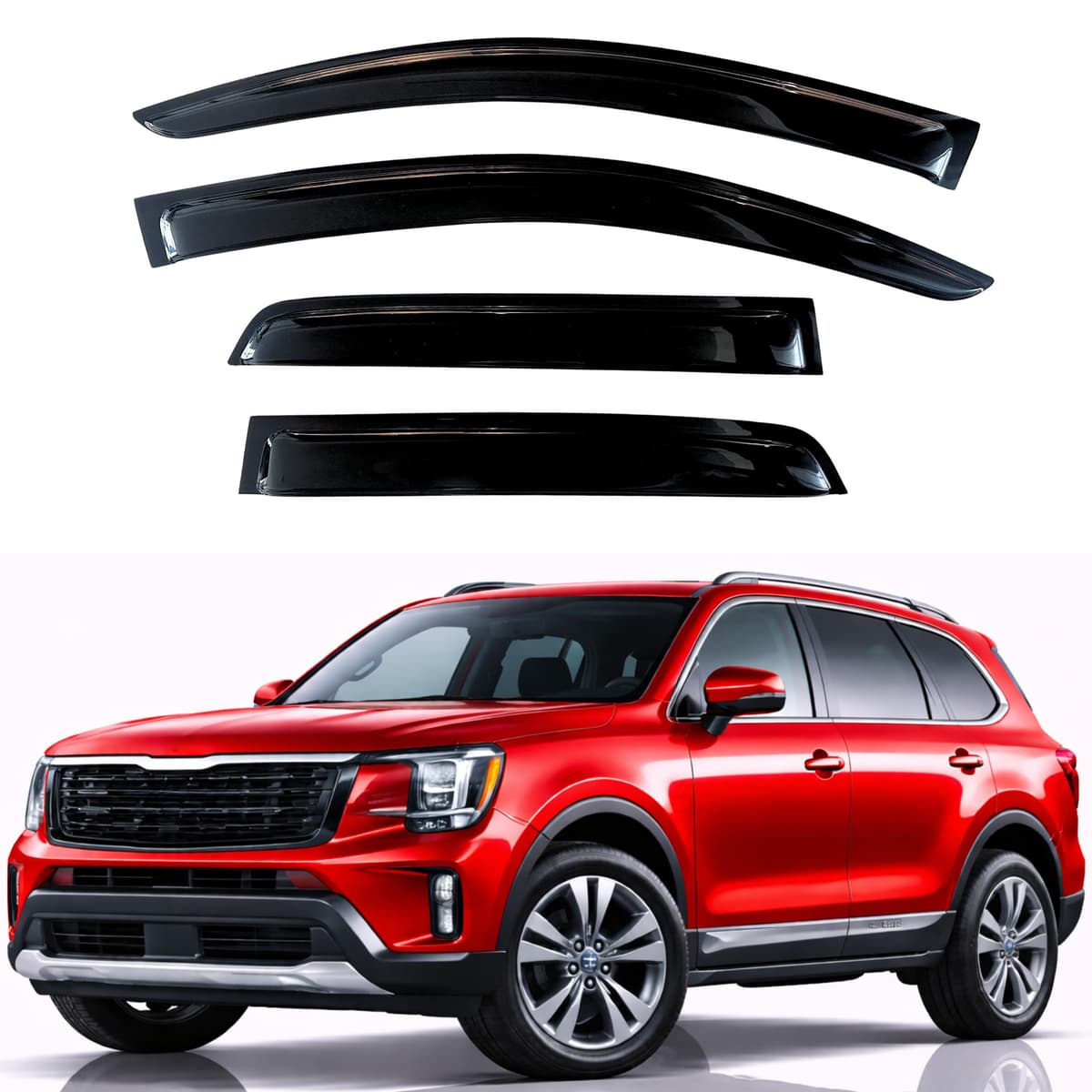 KPY Rain Guards Fit for 2006-2013 Lexus IS250 IS350, Out-Channel Window Visors Vent Wind Deflectors 4PC, Car Accessories for 06-13 Lexus is Series — view 24