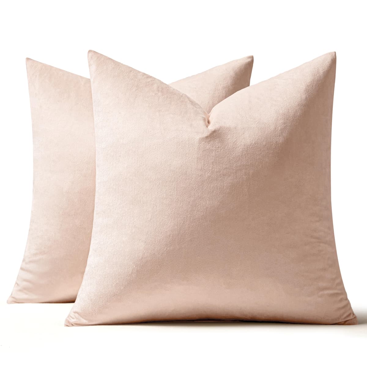 MIULEE Pack of 2 Fall Velvet Soft Solid Decorative Throw Pillow Covers Square Cushion Cases for Sofa Couch Bedroom Living Room Car Home Decor 18 x 18 Inch 45 x 45 cm Orange — view 40