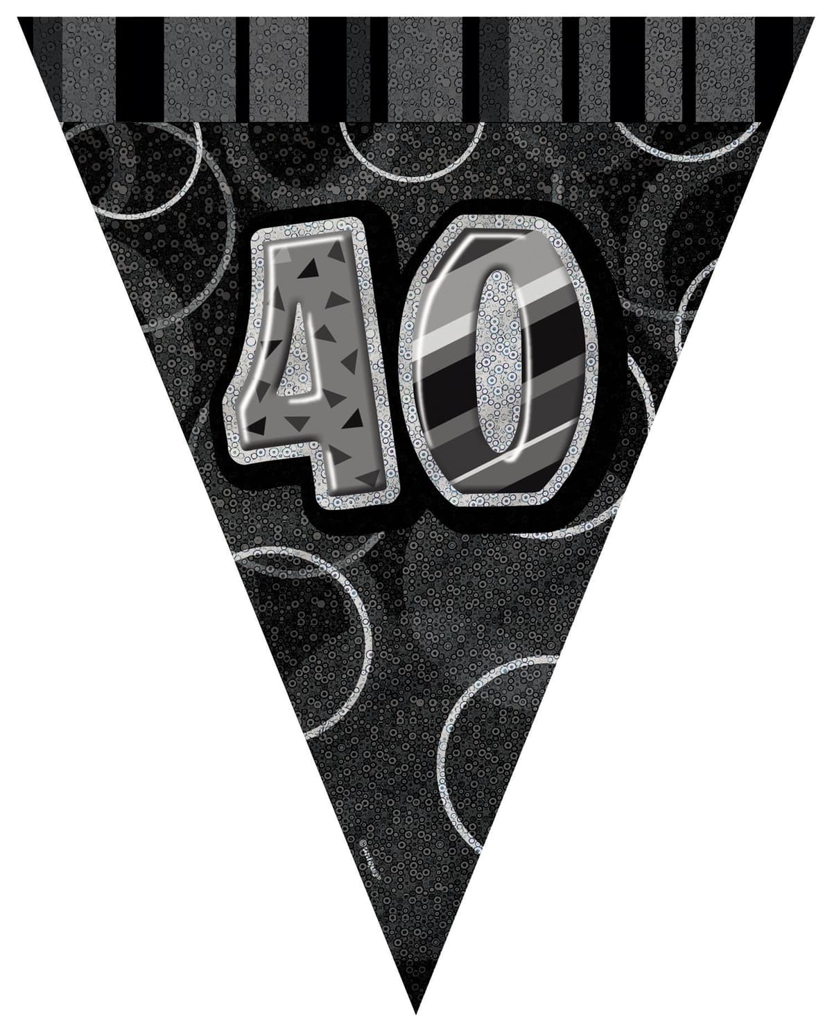 Unique Party 92068 - 9ft Foil Glitz Pink Happy 80th Birthday Banner — view 23