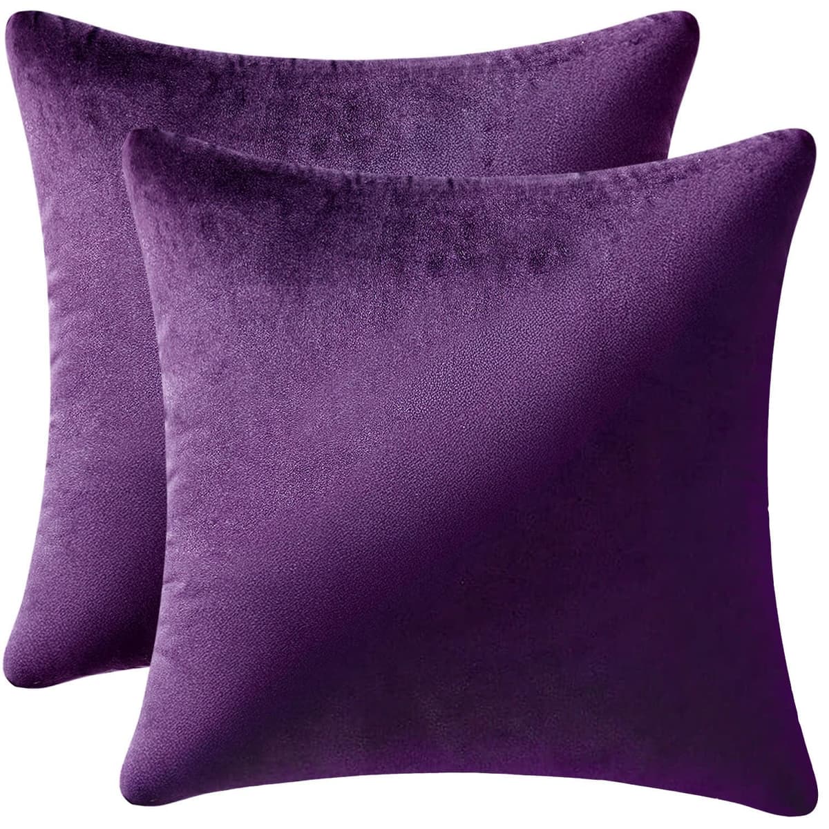 MIULEE Pack of 2 Fall Velvet Soft Solid Decorative Throw Pillow Covers Square Cushion Cases for Sofa Couch Bedroom Living Room Car Home Decor 18 x 18 Inch 45 x 45 cm Orange — view 36