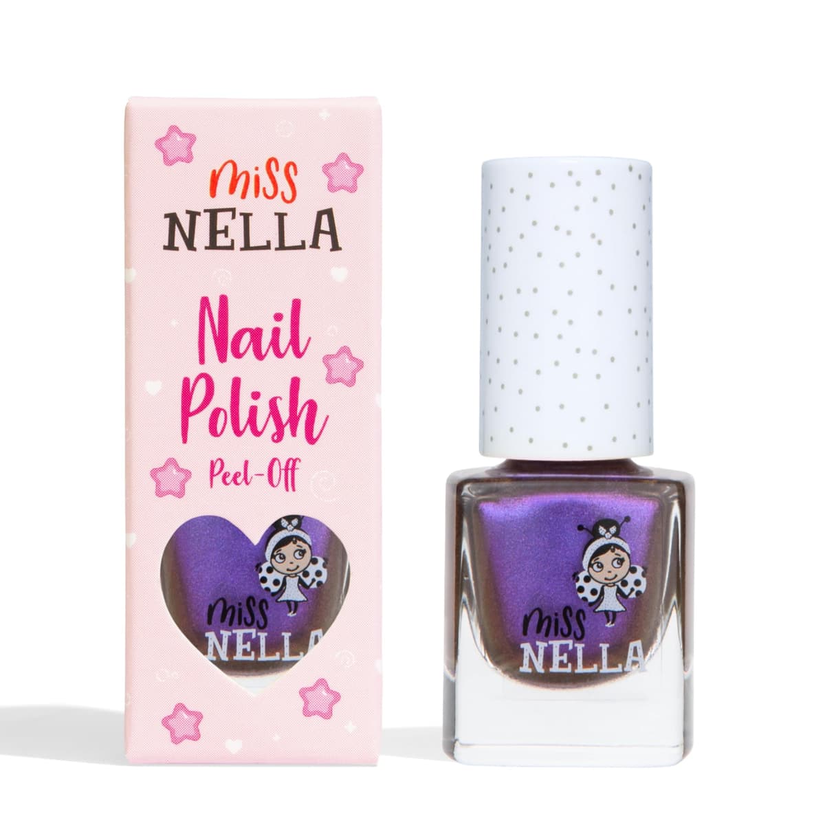 Miss Nella BLUEBERRY SMOOTHIE- Esmalte de uñas especial morada con brillantina para niños, con fórmula despegable, a base de agua y sin olor — view 38