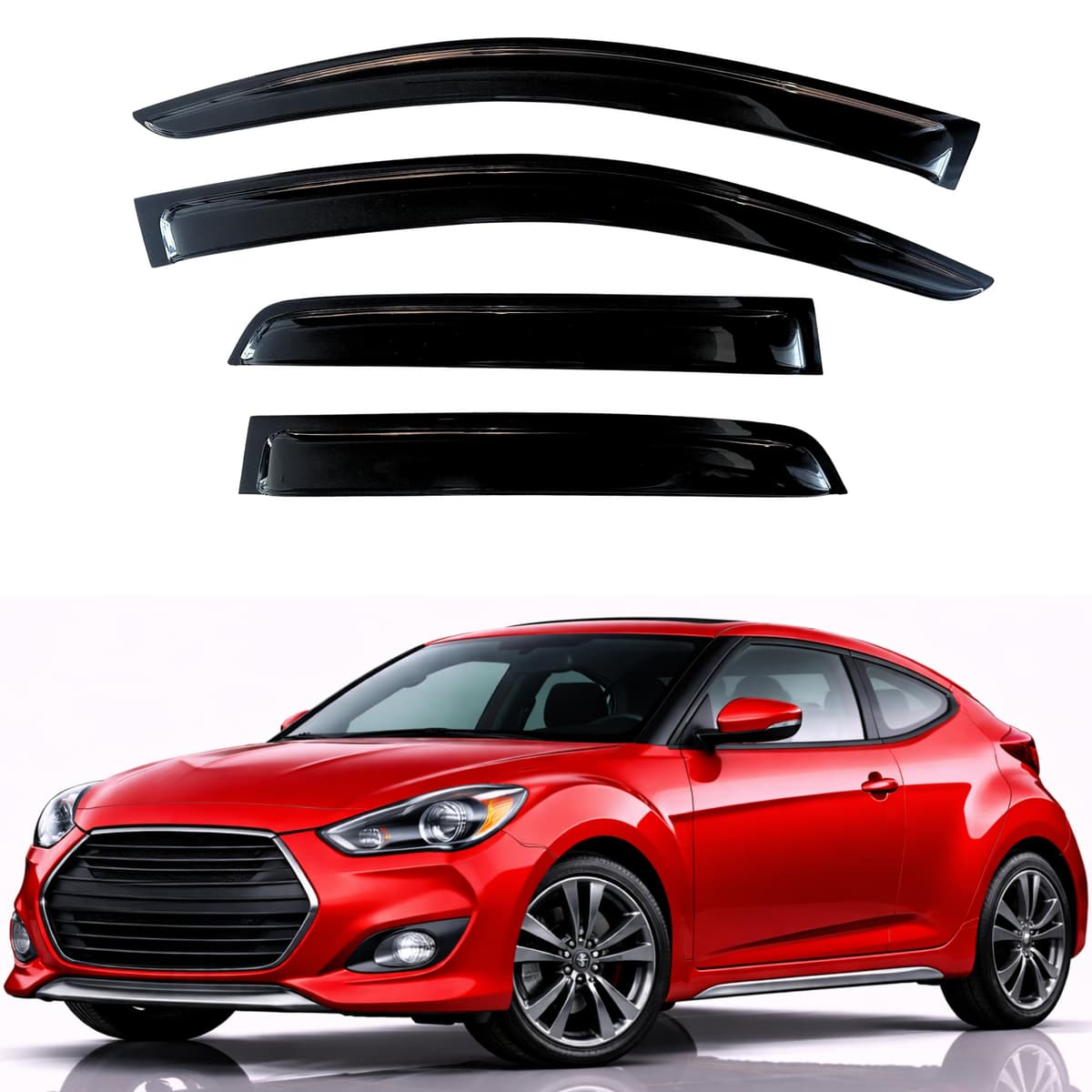 KPY Rain Guards Fit for 2006-2013 Lexus IS250 IS350, Out-Channel Window Visors Vent Wind Deflectors 4PC, Car Accessories for 06-13 Lexus is Series — view 140