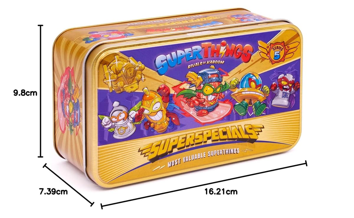 SUPERTHINGS Lata Gold Serie 5, Incluye el ultrararo (Kid Fury), los 2 líderes Dorados, los 6 capitanes Plateados y los 2 Aerowagons Dorados — view 5