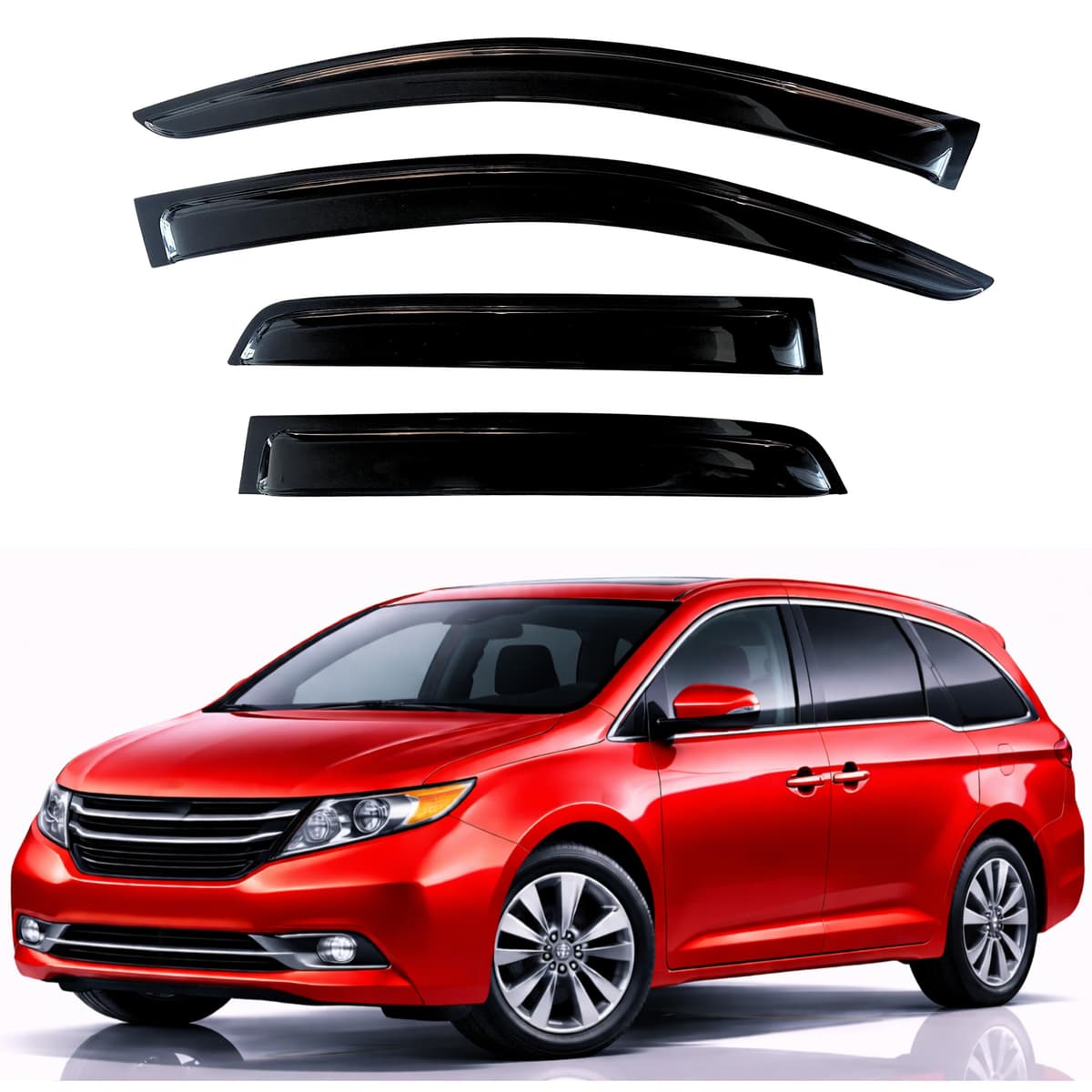 KPY Rain Guards Fit for 2006-2013 Lexus IS250 IS350, Out-Channel Window Visors Vent Wind Deflectors 4PC, Car Accessories for 06-13 Lexus is Series — view 112