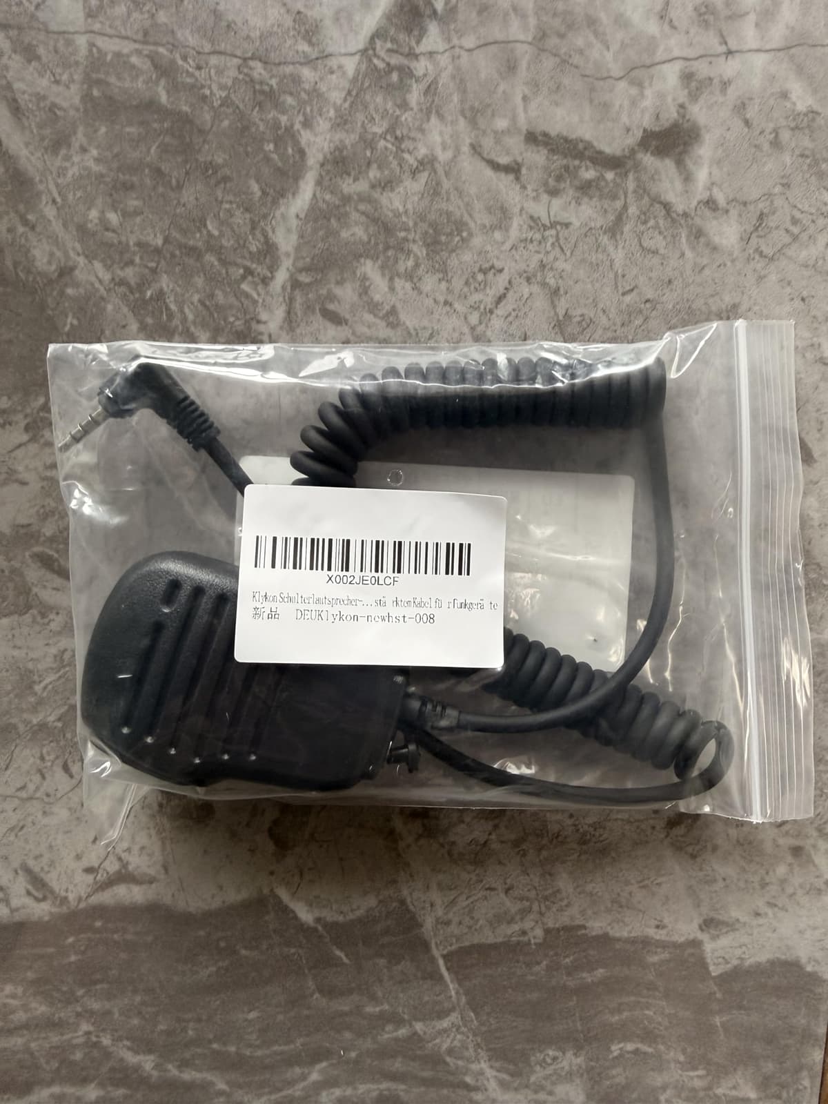 Shoulder Speaker Microphone Compatible with Yaesu/Vertex FT-60R VX-1R VX-2R VX-3R VX-5R, 360° Rotating Stainless Steel Clip, Side PTT, 3.5mm Audio Jack — view 2