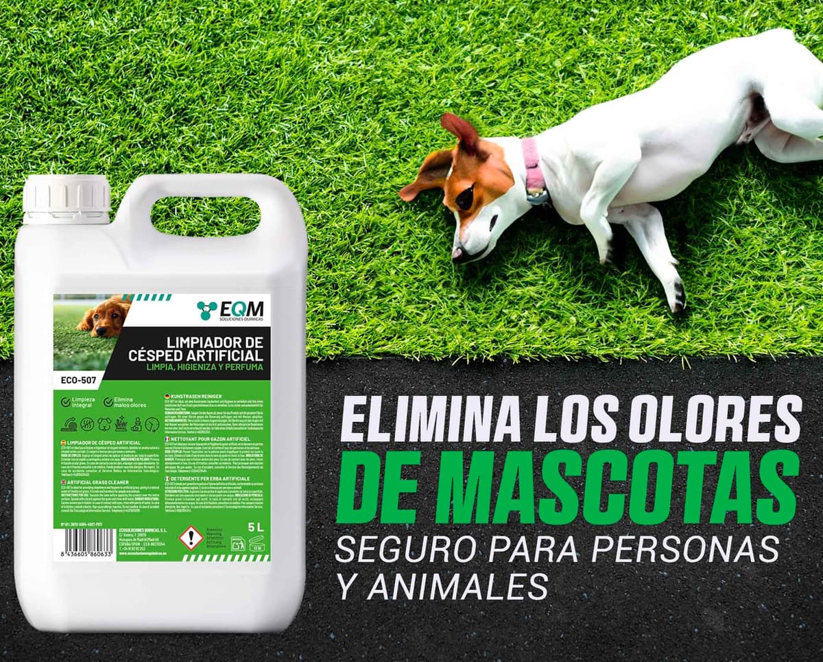 EQM - ECO-507 - Limpiador e Higienizante de Césped Artificial - 5L - Limpia, Higieniza y Perfuma - Formato Ahorro, Larga Duración - No Tóxico — view 4