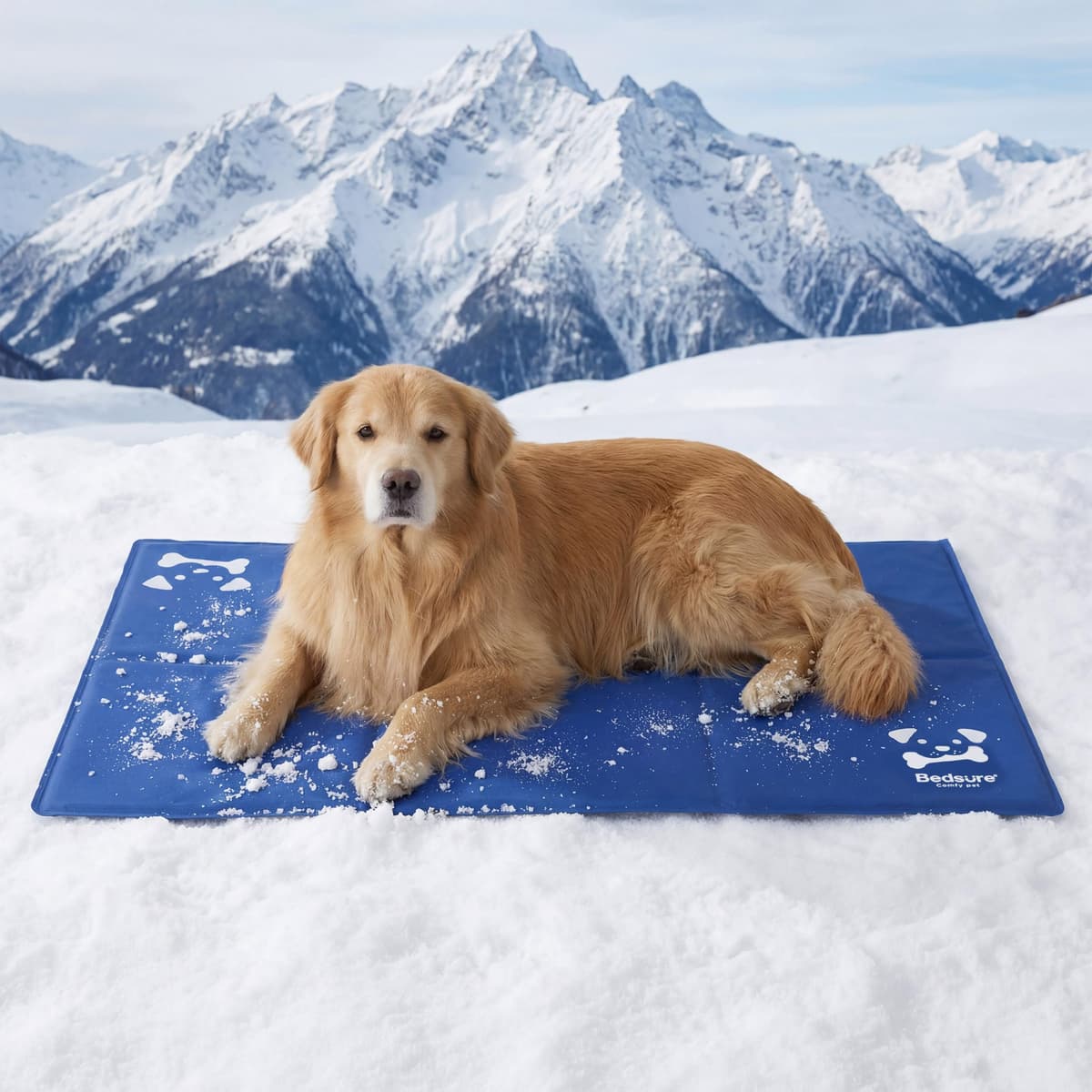 Bedsure Extra Large Dog Cooling Mat - 120x75cm Self-Cooling Gel Pad with Durable 300D Oxford Fabric, Portable XL Dog Bed for Indoor Use