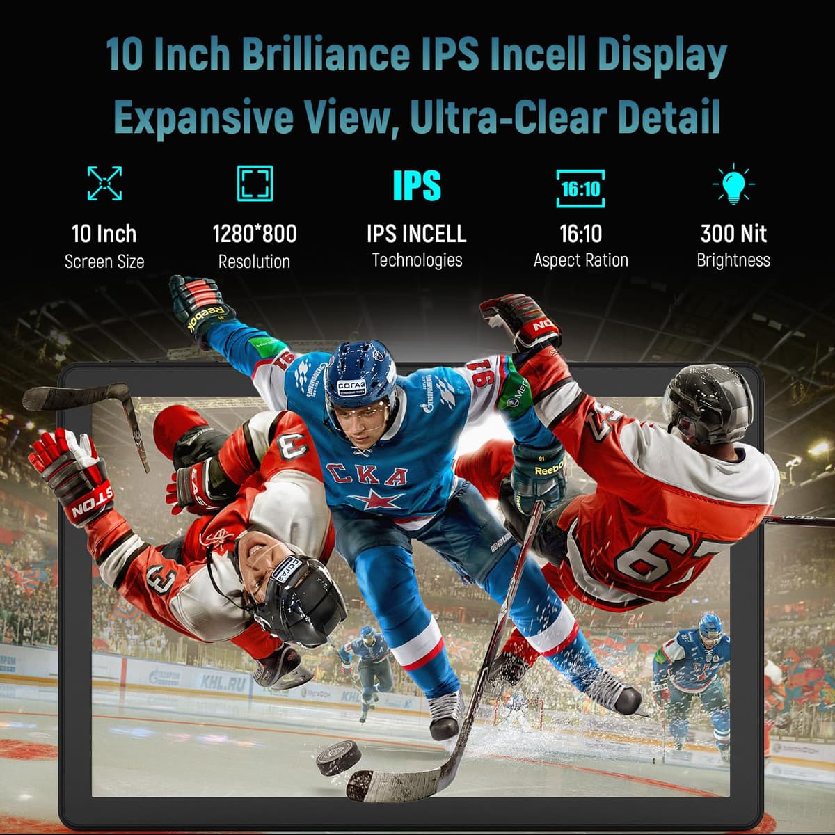 Gleeso Tablet Android 15, Tablet 10 Inch with 30GB RAM+128GB ROM | Octa-Core A733 Processor | WiFi 6 | Android Tablets 10 Inch with 6200mAh | Bluetooth 5.4 | OTG | PC Mode(Black) — view 5
