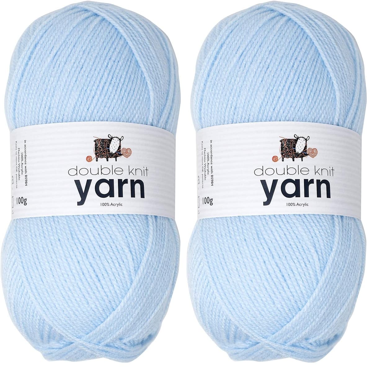 Korbond DK Beige Yarn - 100g Acrylic Wool - Lightweight, Hypoallergenic & Durable Double Knit Crochet Yarn Knitting Wool (290m Total) — view 28