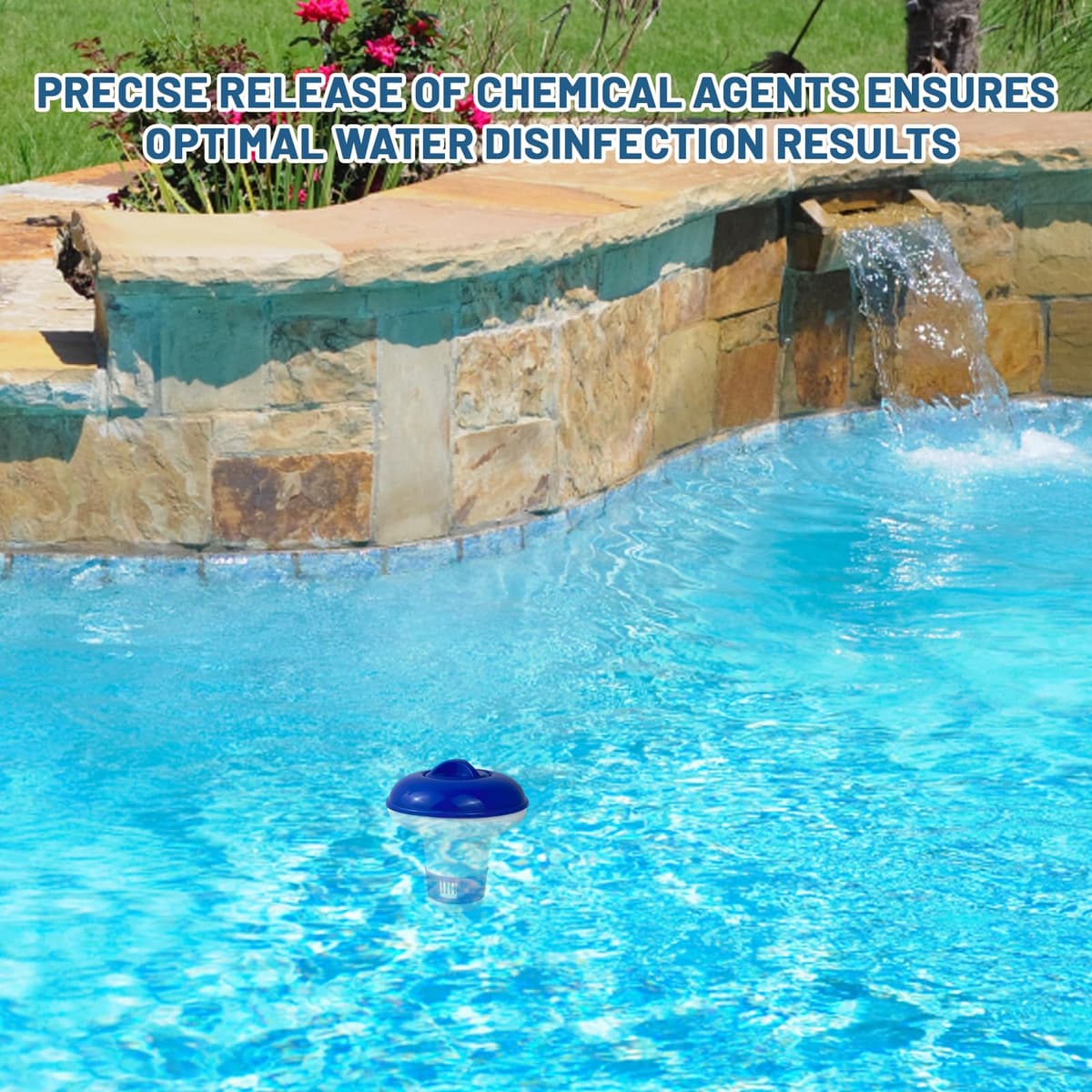 4Pcs Hot Tub Chlorine Dispenser, Adjustable Chlorine Dispenser for Hot Tub, All Spa, and Water Park Swimming Pool Floater — view 5