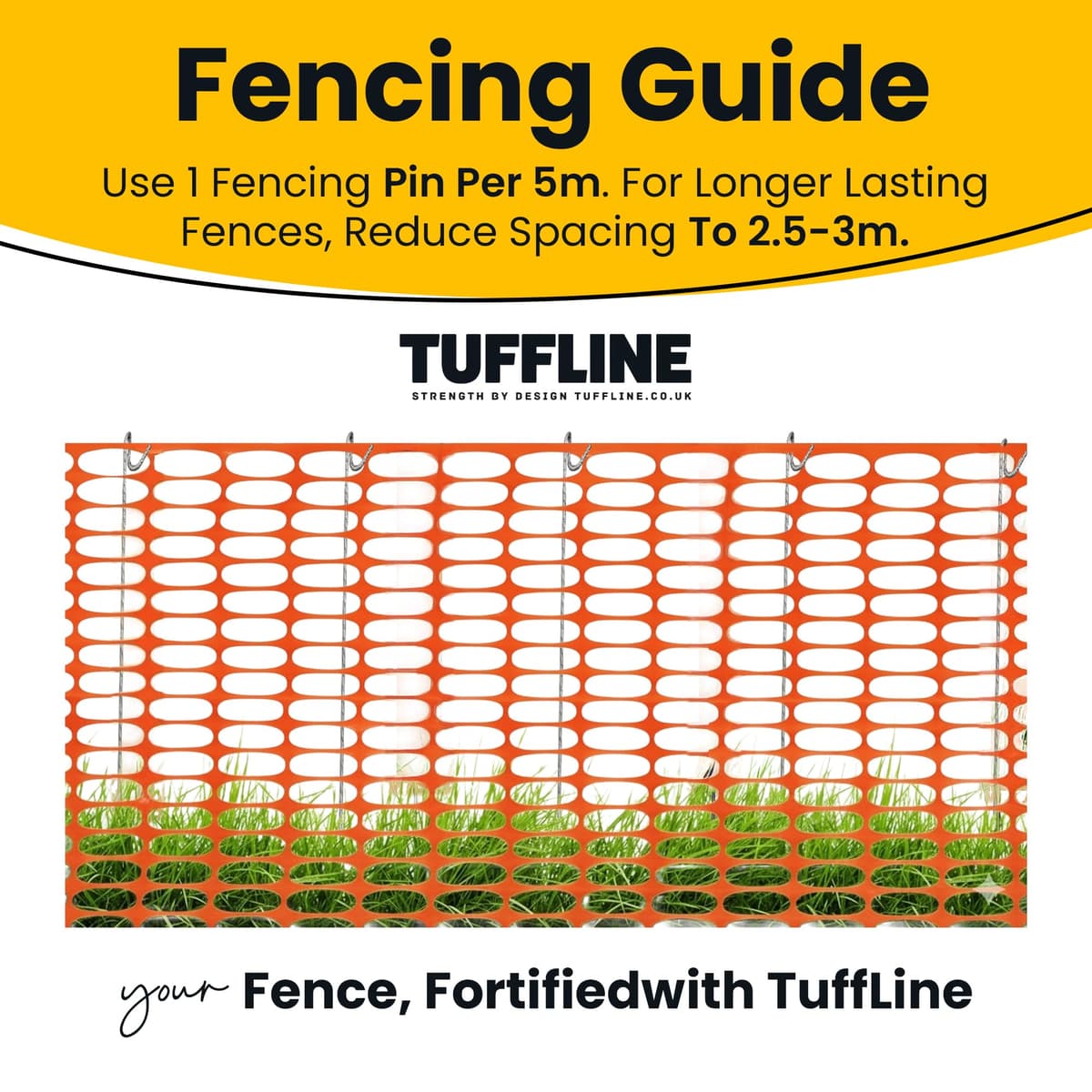 Fencing Pins 125cm – Pack of 10 – Standard, Black Coated, Galvanised, Ribbed, Ribbed Galvanised – Heavy Duty Temporary Fence Posts (Black Coated) — view 5
