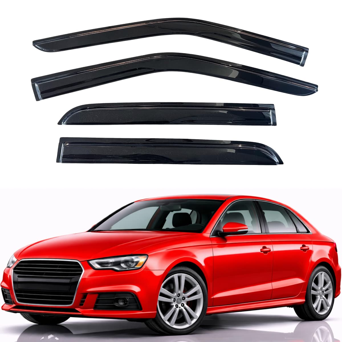 KPY Rain Guards Fit for 2006-2013 Lexus IS250 IS350, Out-Channel Window Visors Vent Wind Deflectors 4PC, Car Accessories for 06-13 Lexus is Series — view 23