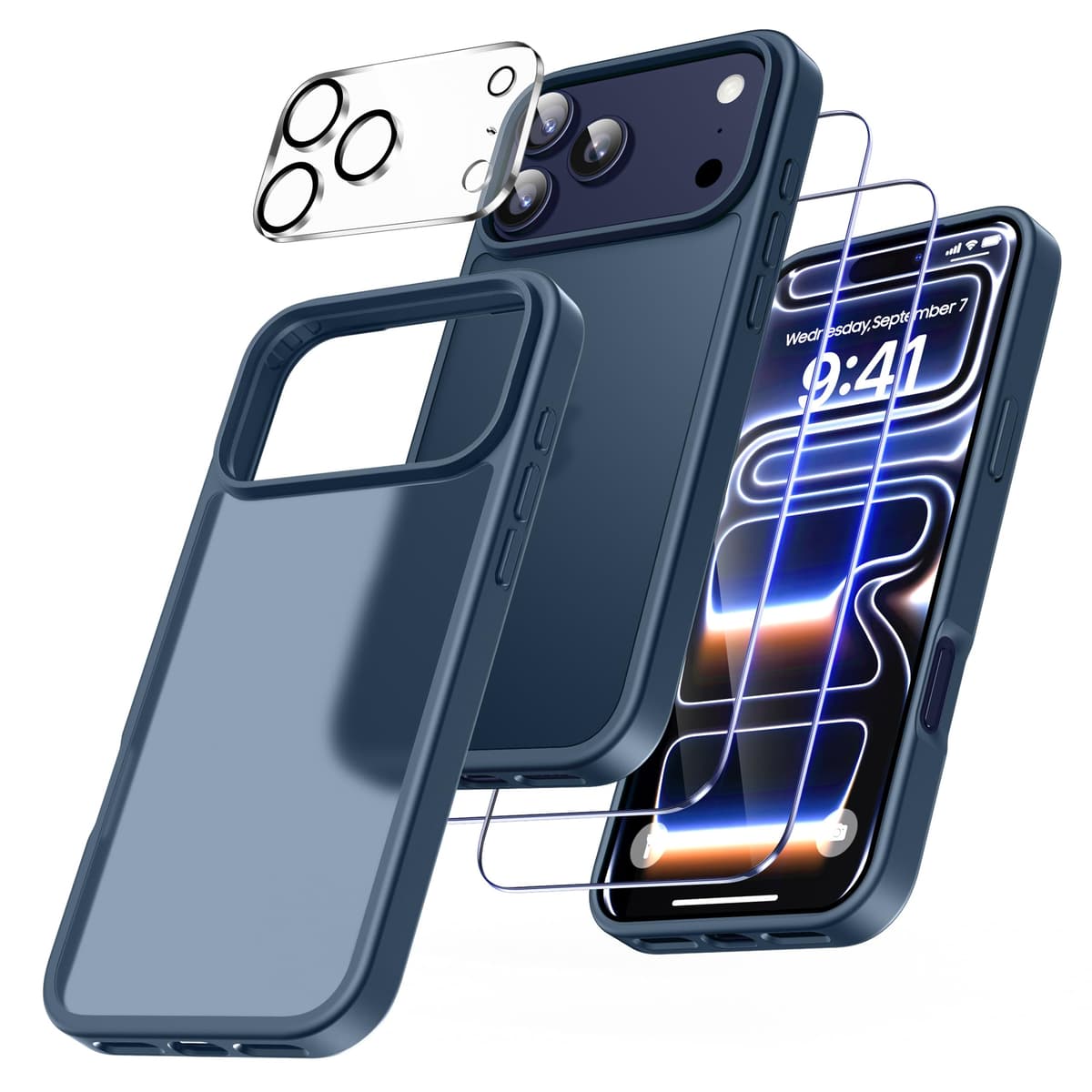 FLLAO 4 en 1 Funda para iPhone 15 con 2 Protector Pantalla y 1 Protector Lente Cámara, [Almohadilla de Aire integrada] Antigolpes Antiarañazos Carcasa 6,1 Pulgadas, Transparente — view 60