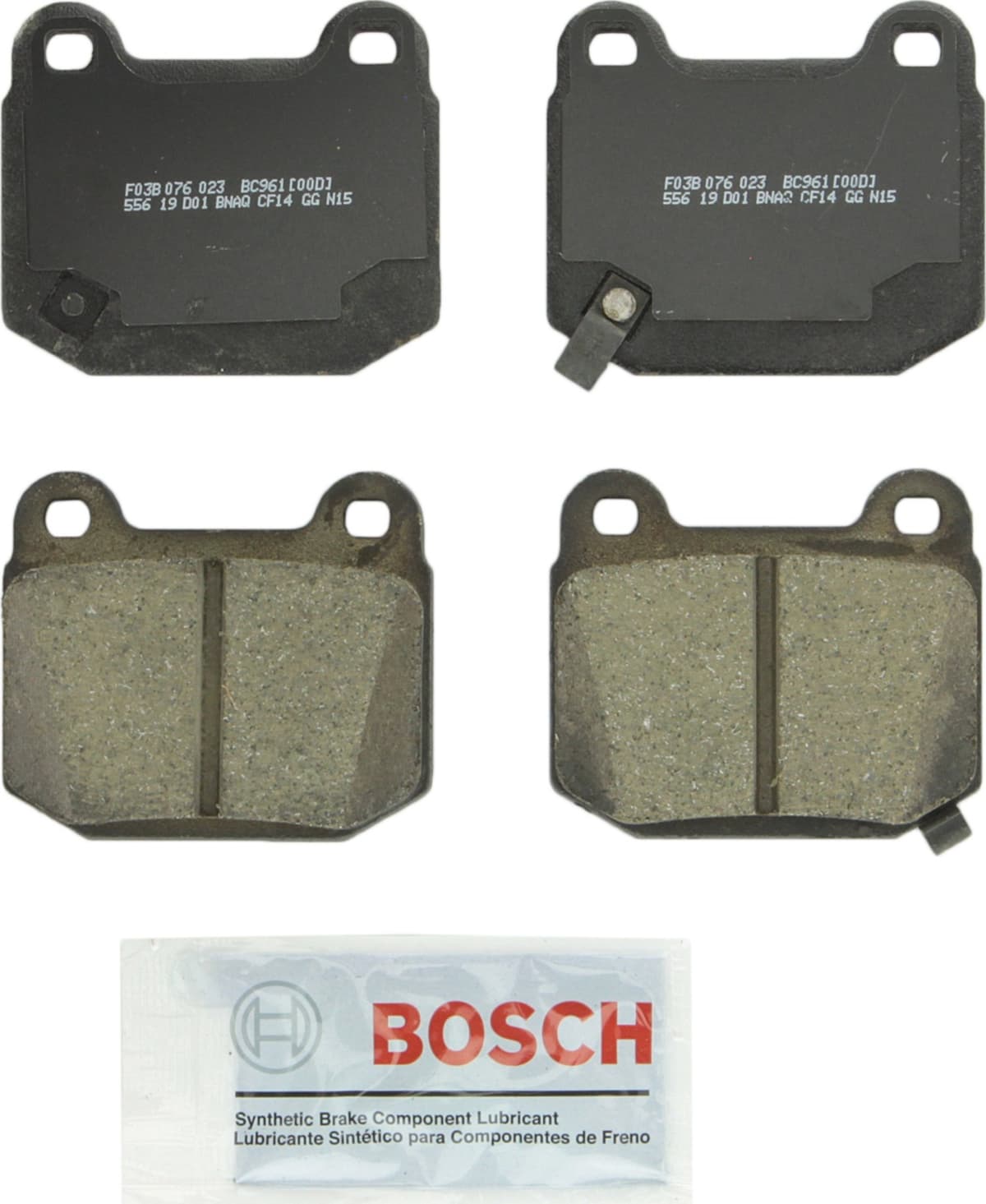 Bosch BC914 QuietCast Premium Ceramic Disc Brake Pad Set For: Acura ILX; Honda Accord, Civic, CR-V, Element, Fit, Front — view 268